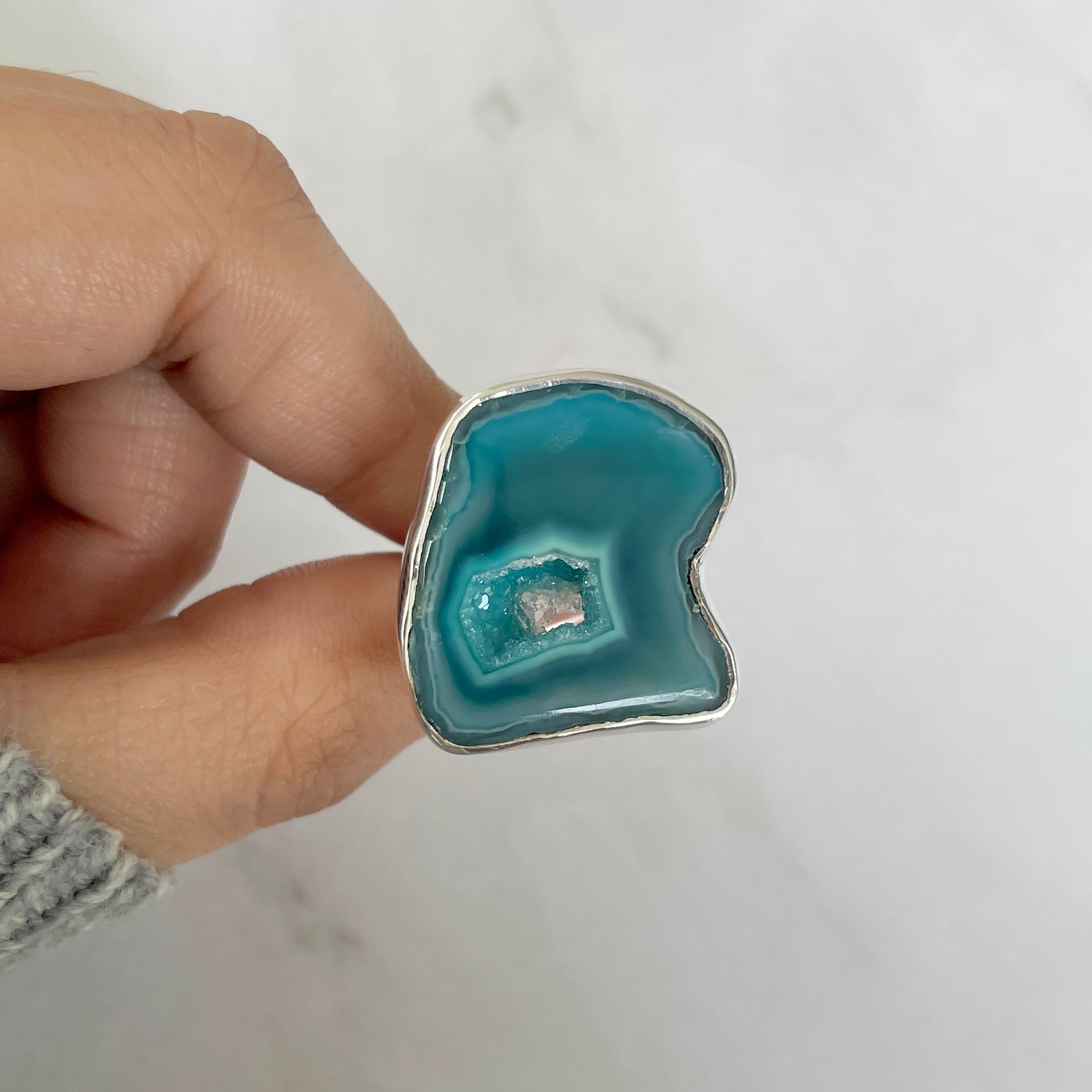 Seafoam Agate Ring-(ASF-R-17.)