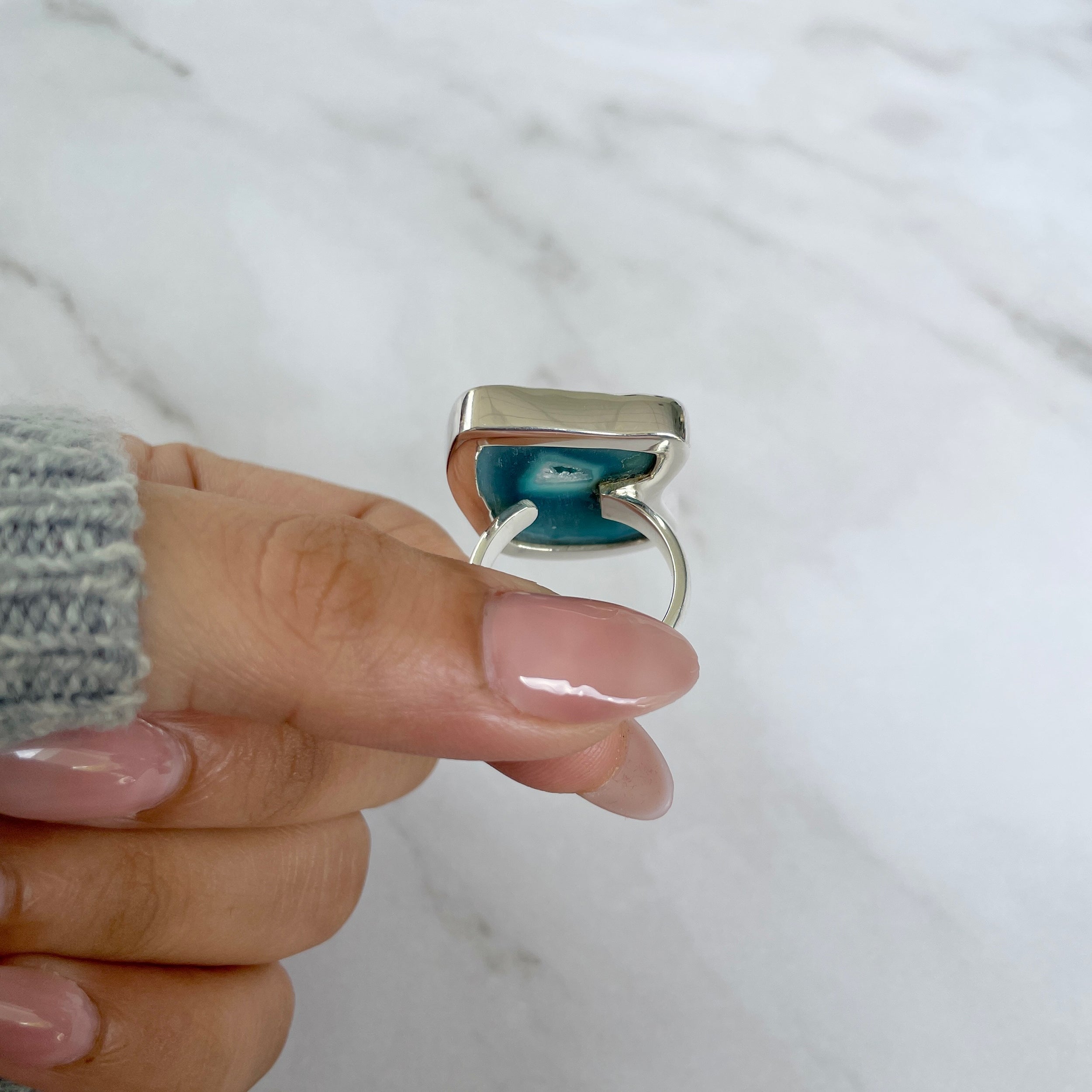 Seafoam Agate Ring-(ASF-R-17.)