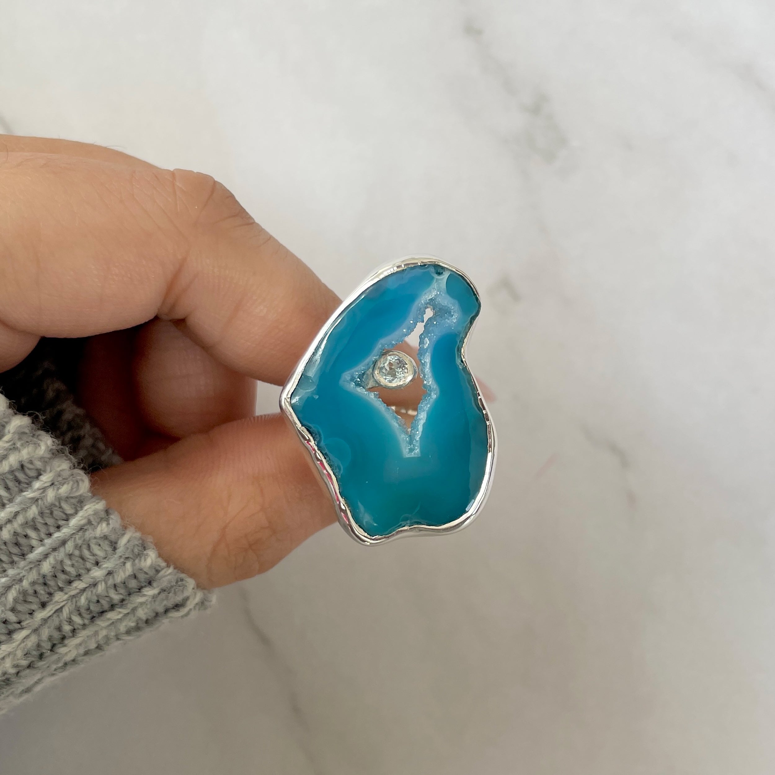 Seafoam Agate Ring-(ASF-R-2.)