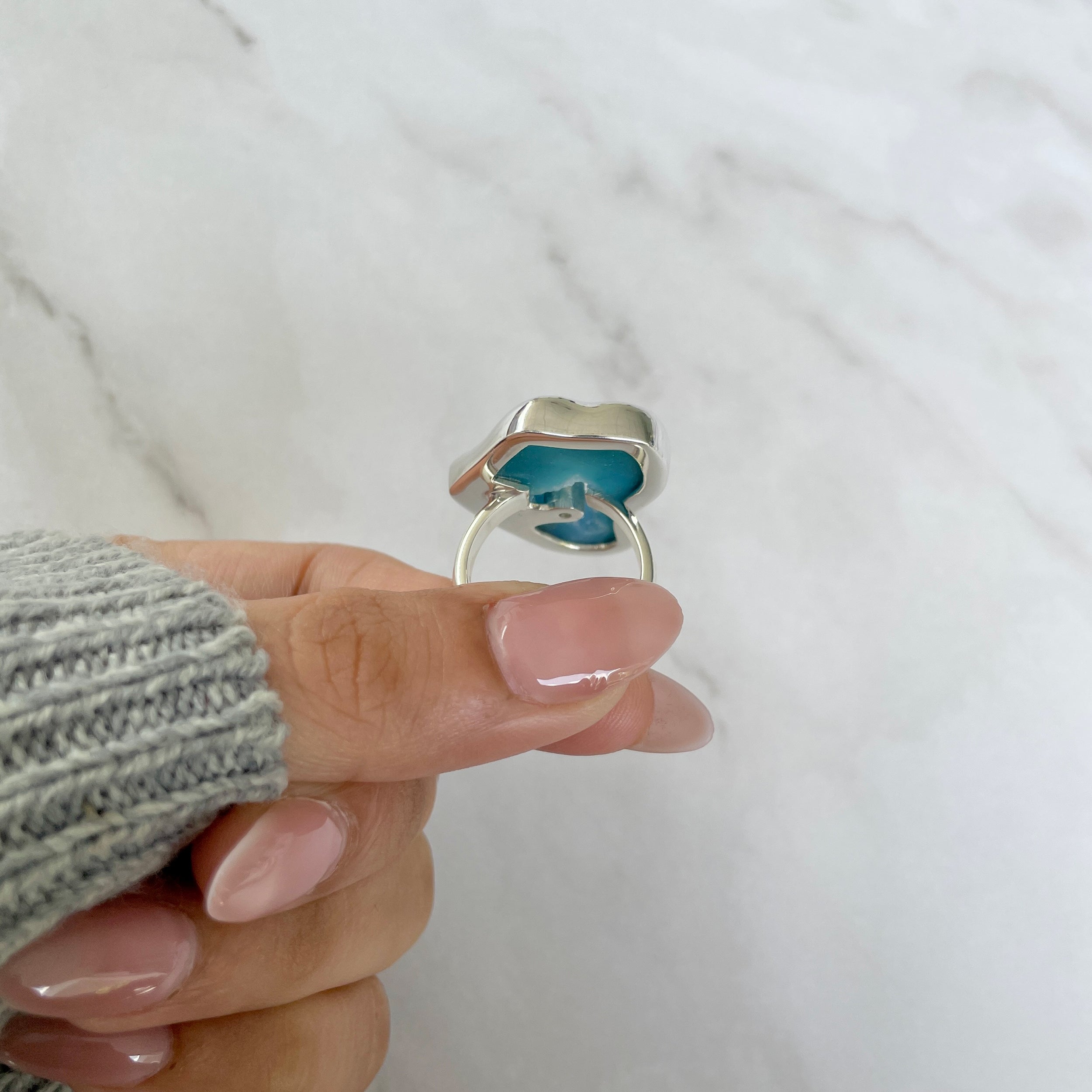 Seafoam Agate Ring-(ASF-R-2.)