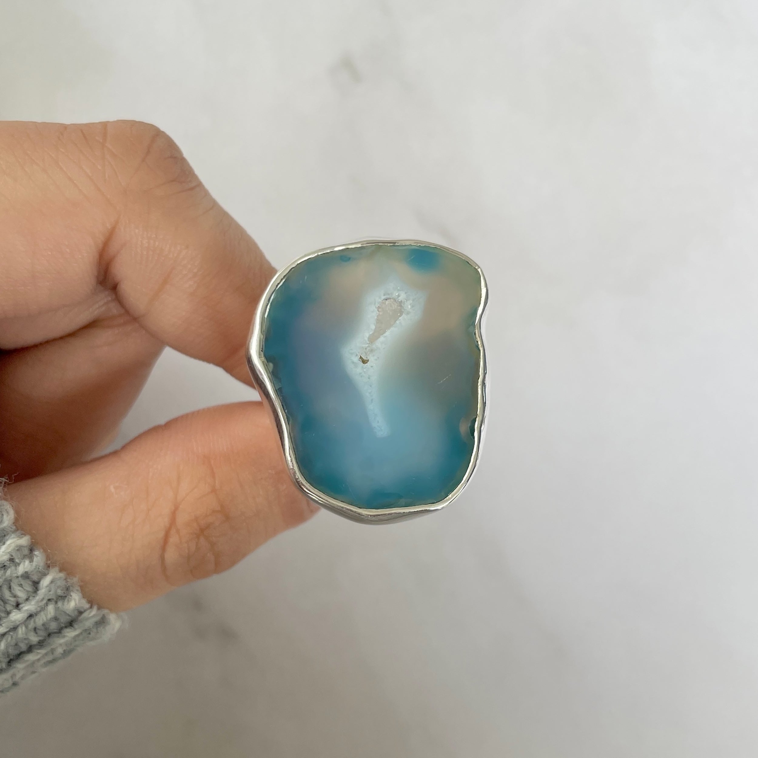 Seafoam Agate Ring-(ASF-R-20.)