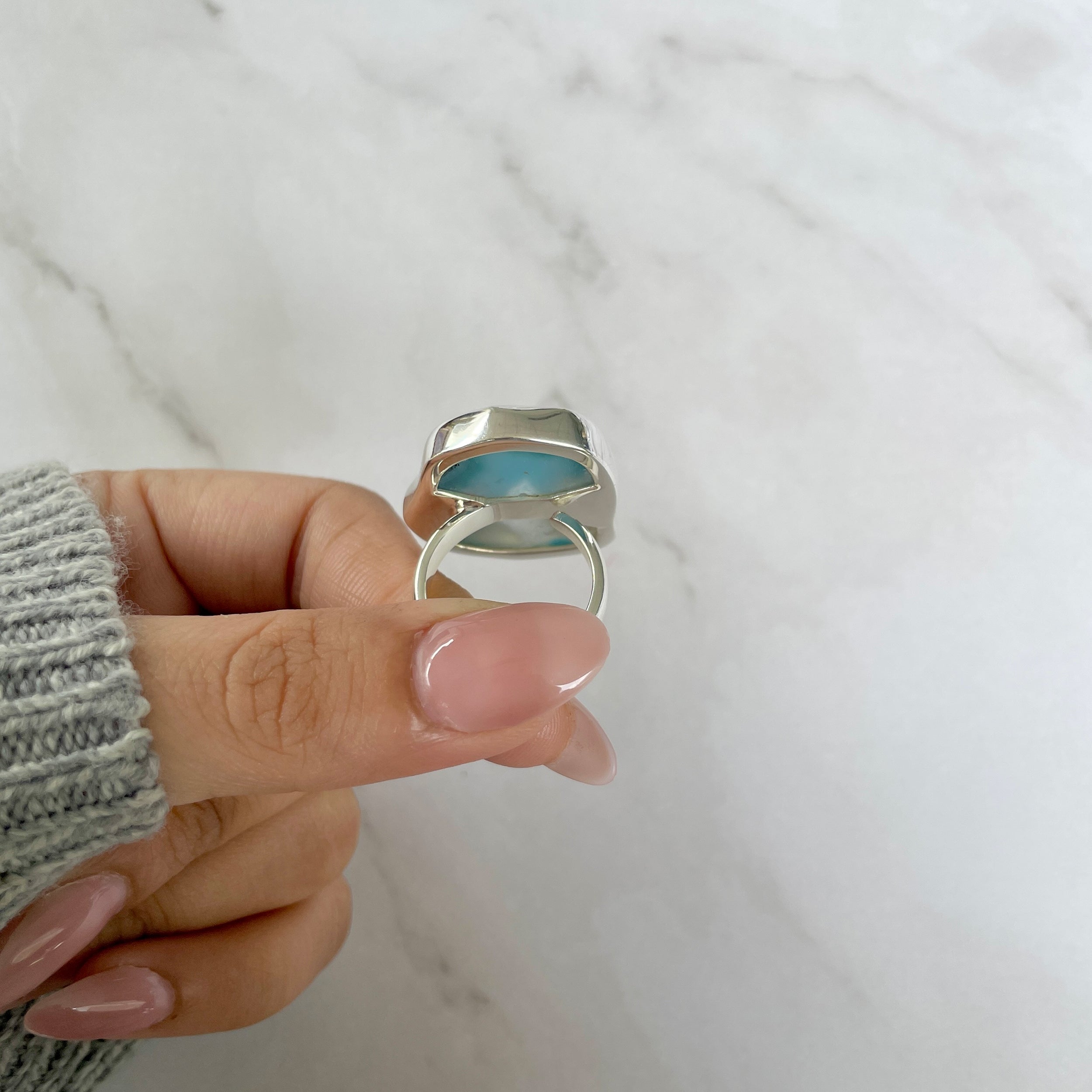 Seafoam Agate Ring-(ASF-R-20.)