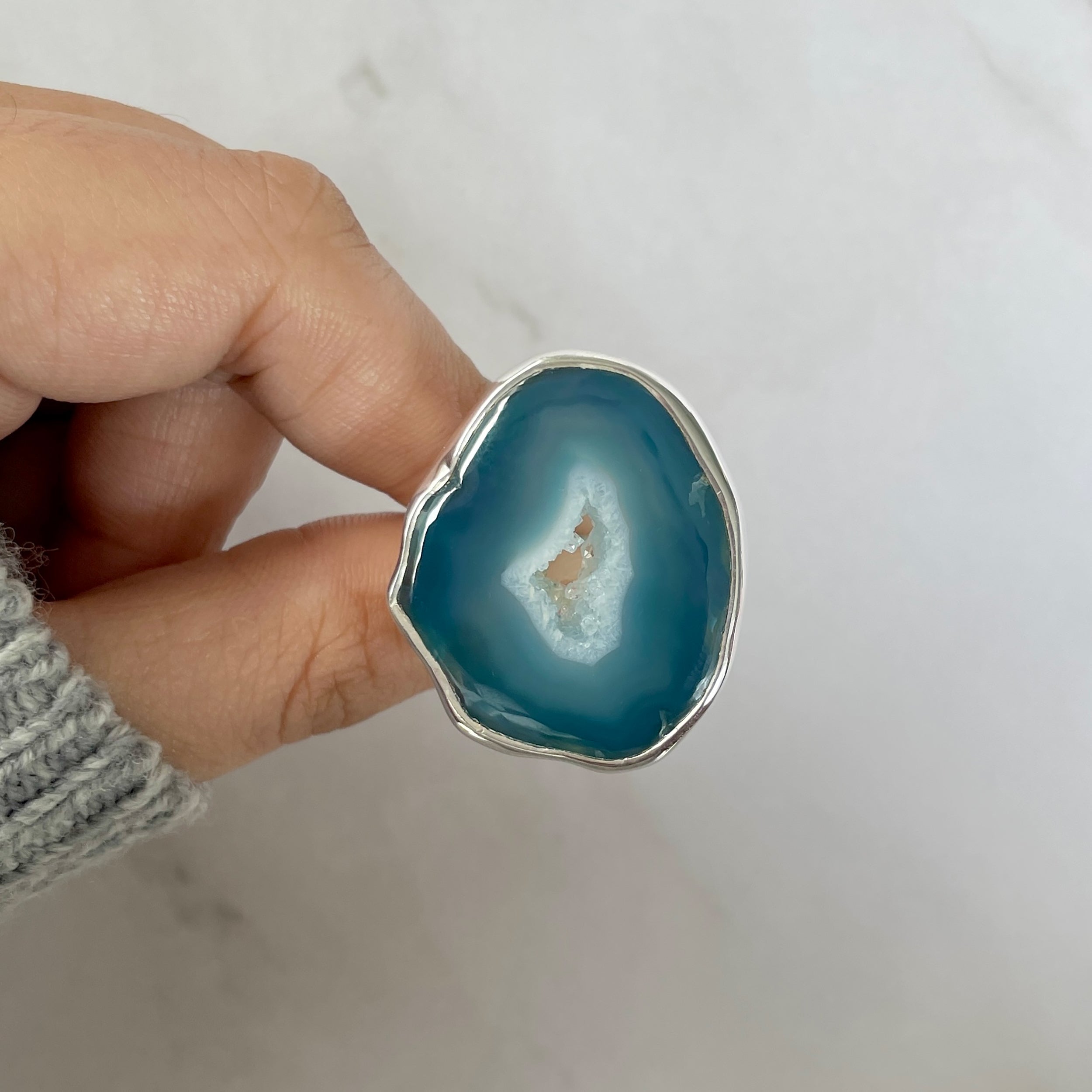 Seafoam Agate Ring-(ASF-R-21.)