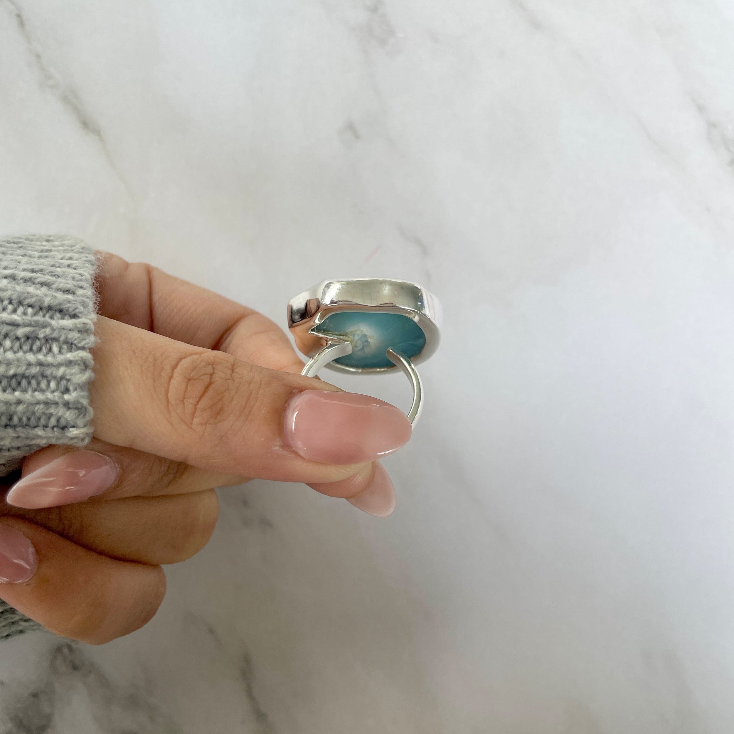 Seafoam Agate Ring-(ASF-R-21.)