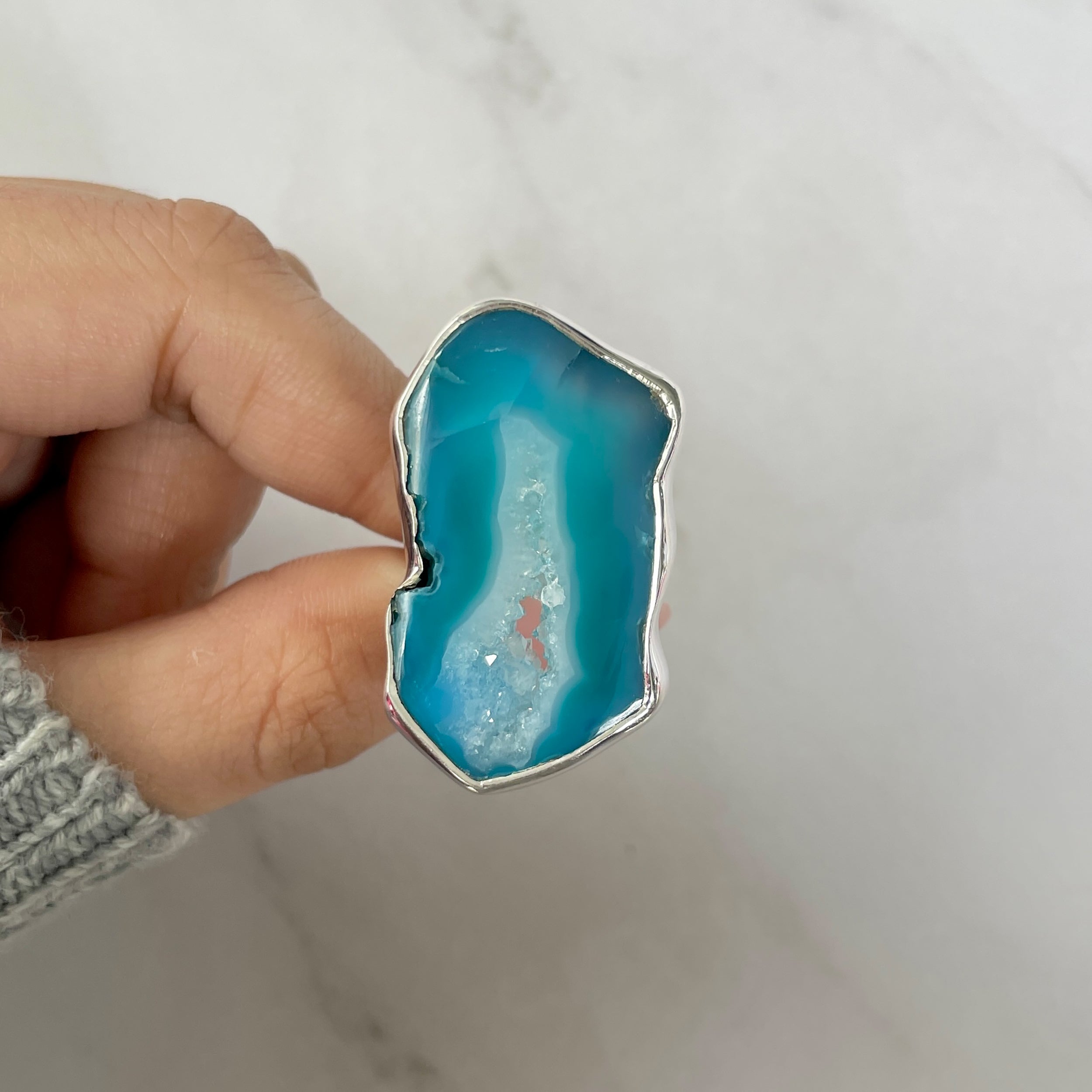 Seafoam Agate Ring-(ASF-R-4.)