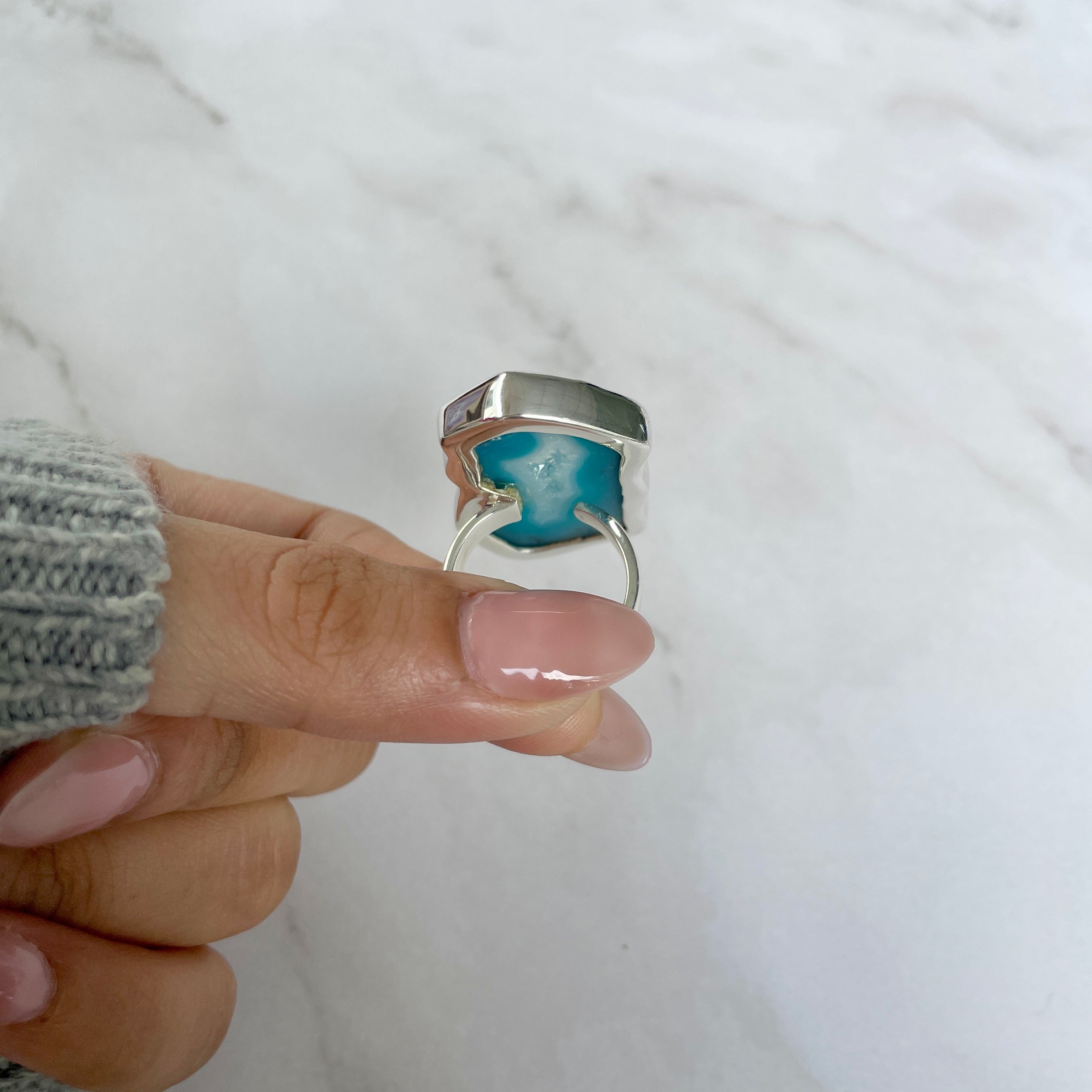 Seafoam Agate Ring-(ASF-R-4.)