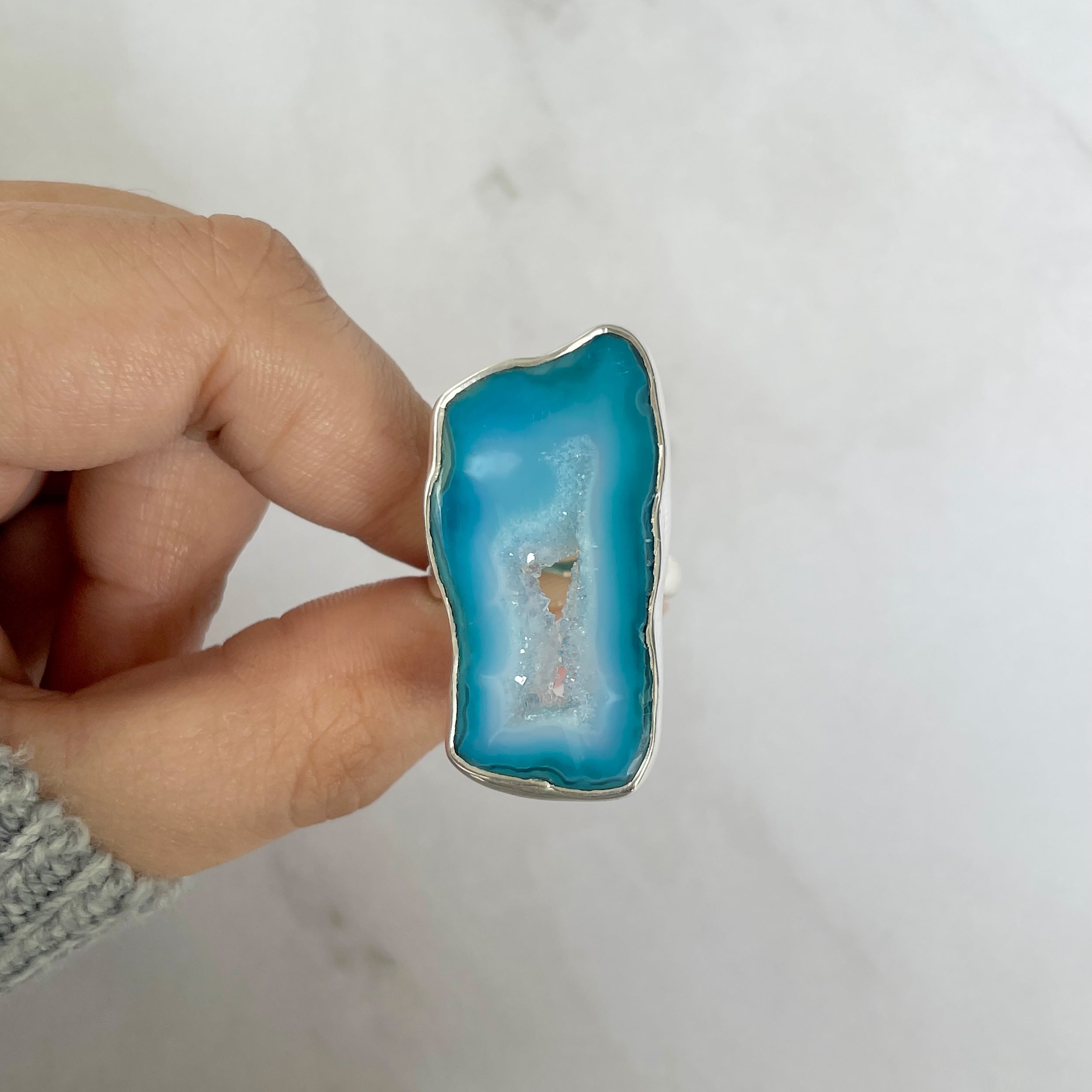 Seafoam Agate Ring-(ASF-R-5.)