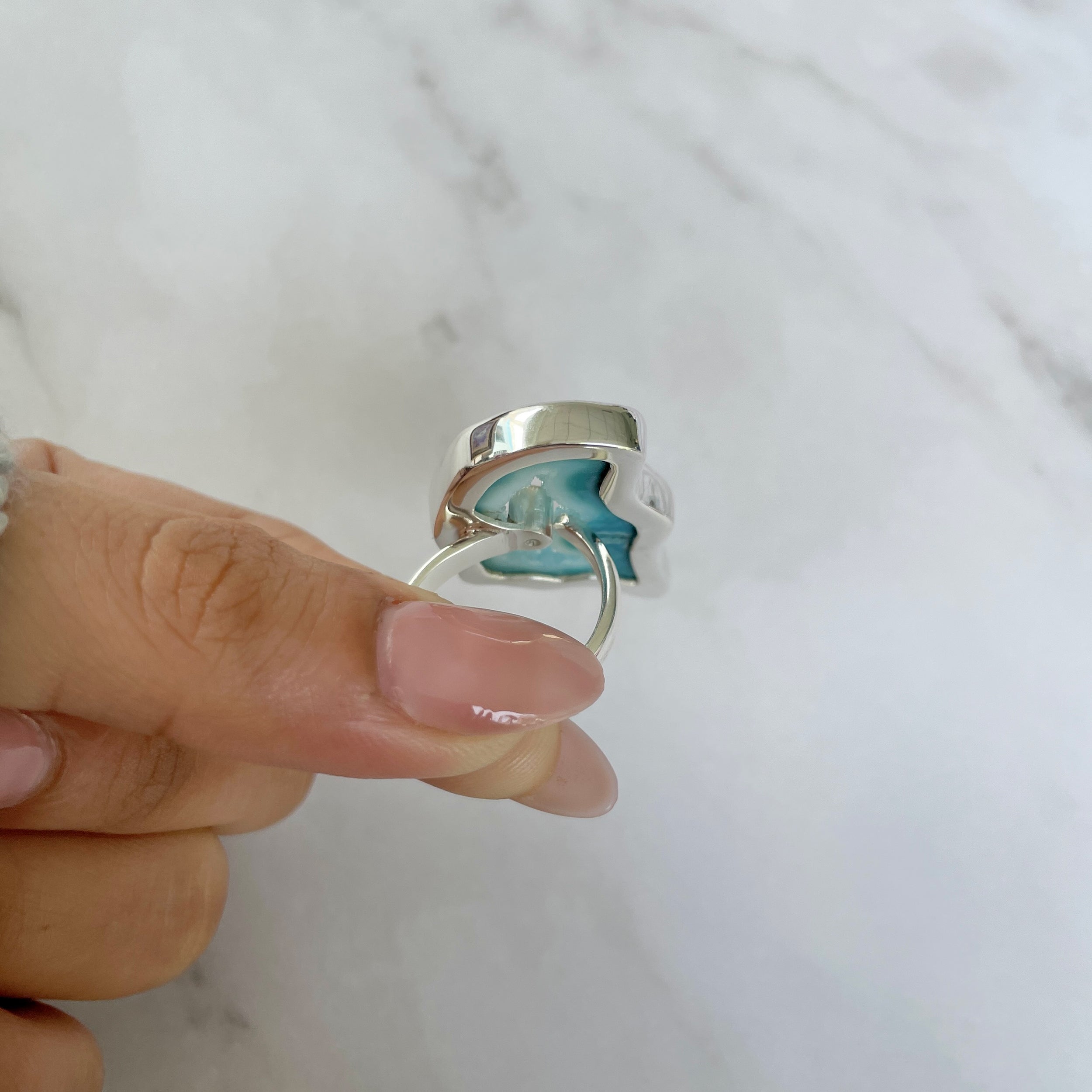 Seafoam Agate Ring-(ASF-R-6.)