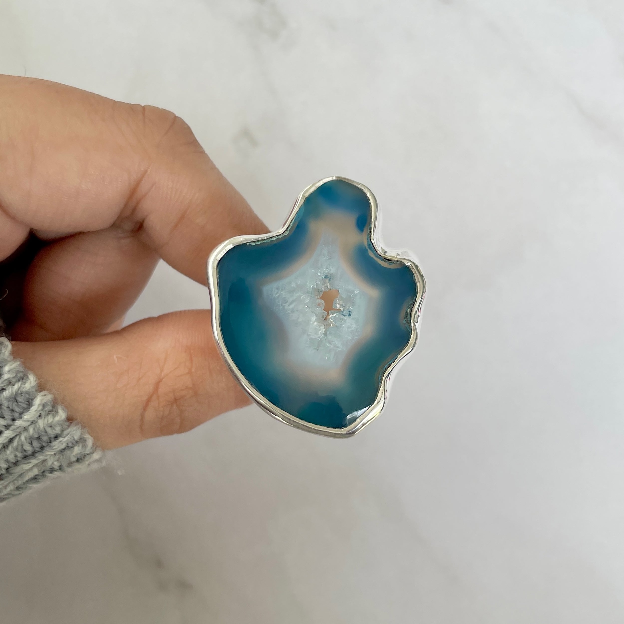 Seafoam Agate Ring-(ASF-R-7.)