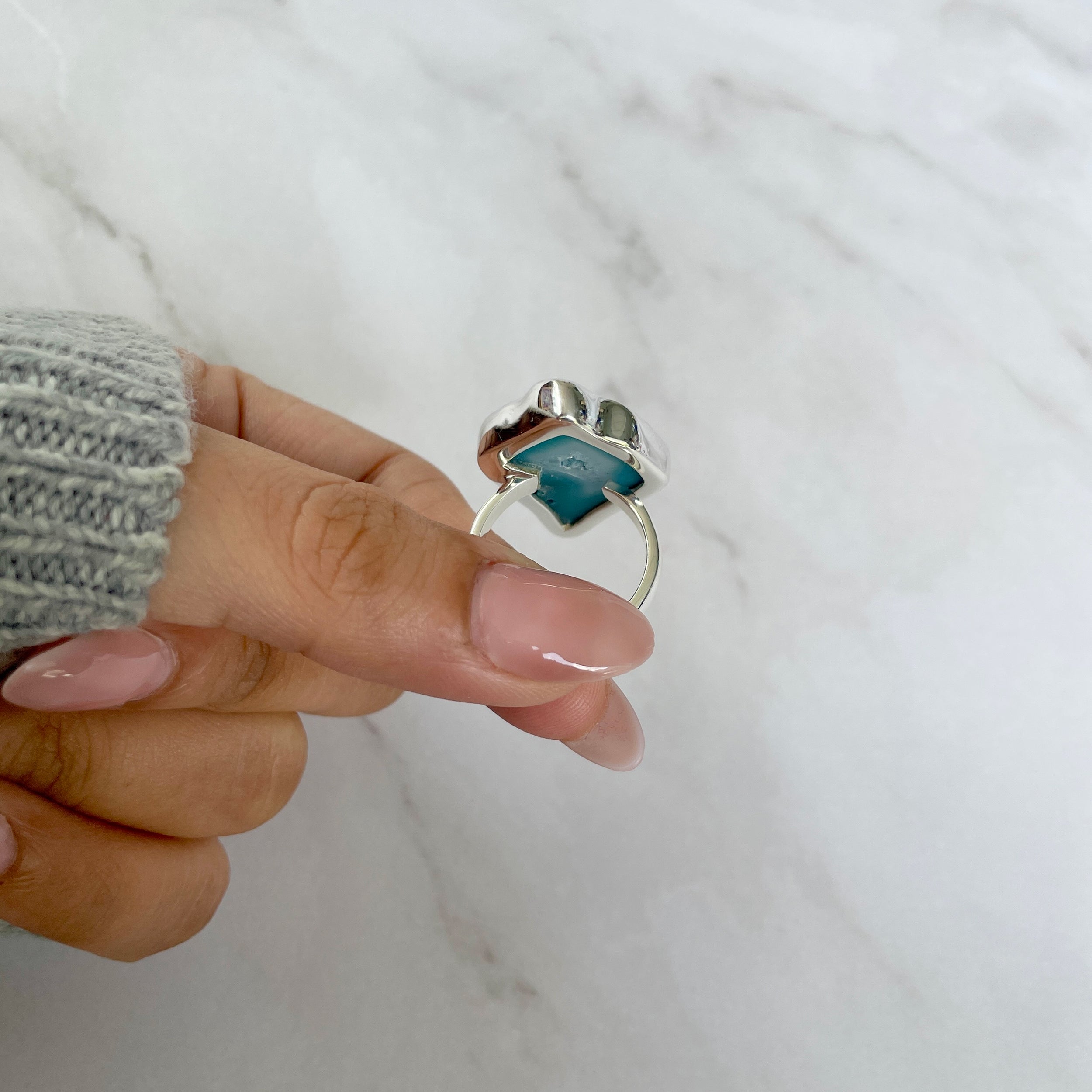 Seafoam Agate Ring-(ASF-R-8.)