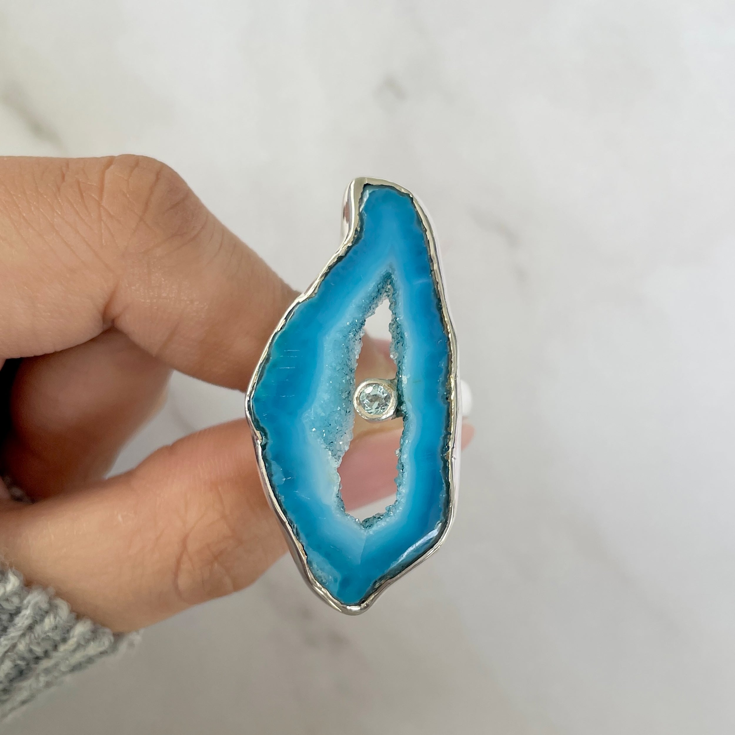Seafoam Agate Ring-(ASF-R-9.)