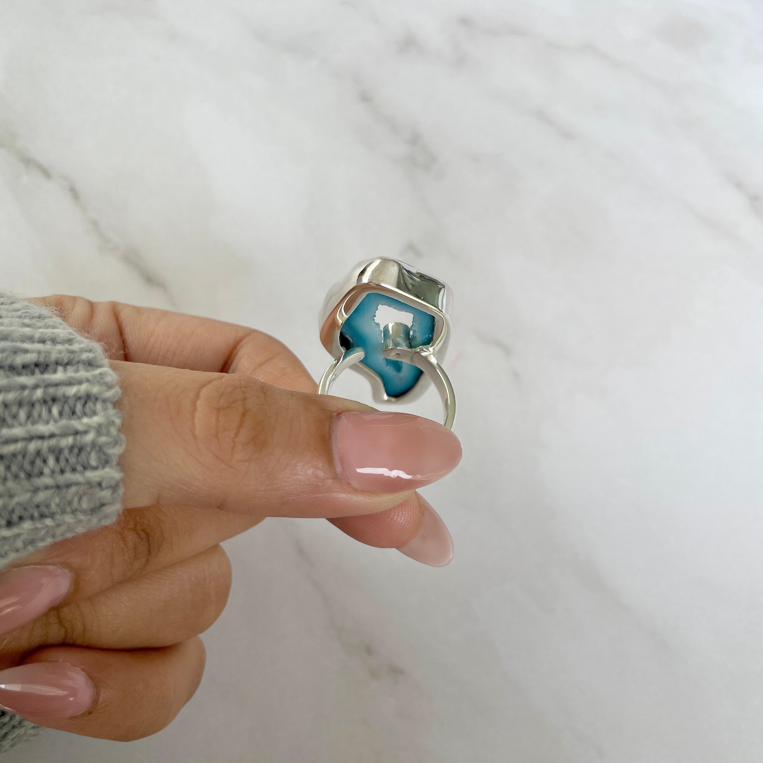 Seafoam Agate Ring-(ASF-R-9.)