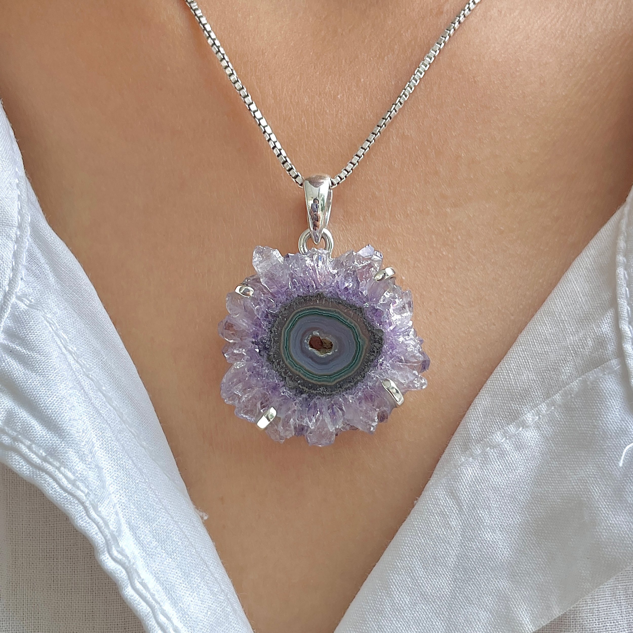 Amethyst Stalactite Pendant-(ASL-P-1.)