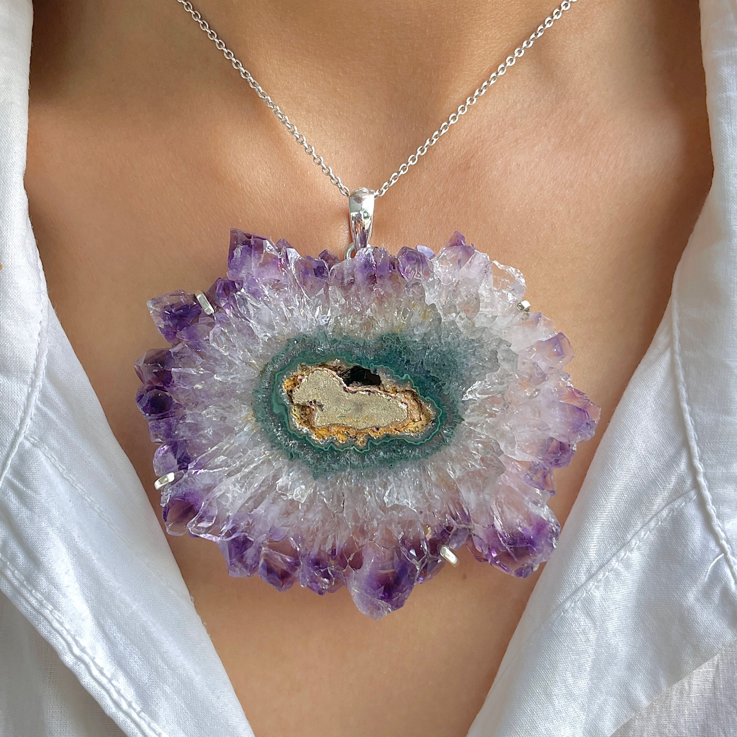 Amethyst Stalactite Pendant-(ASL-P-100.)