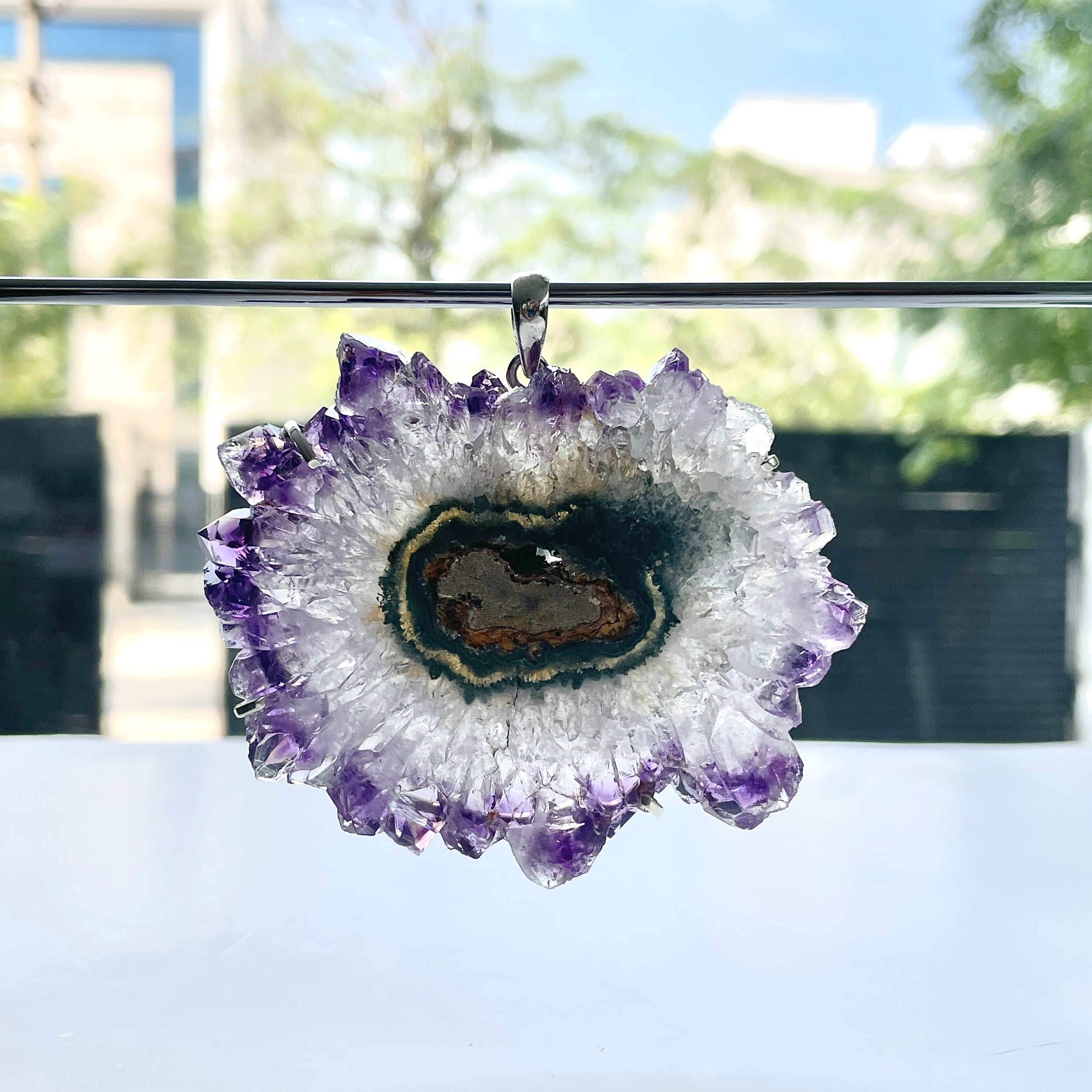 Amethyst Stalactite Pendant-(ASL-P-100.)