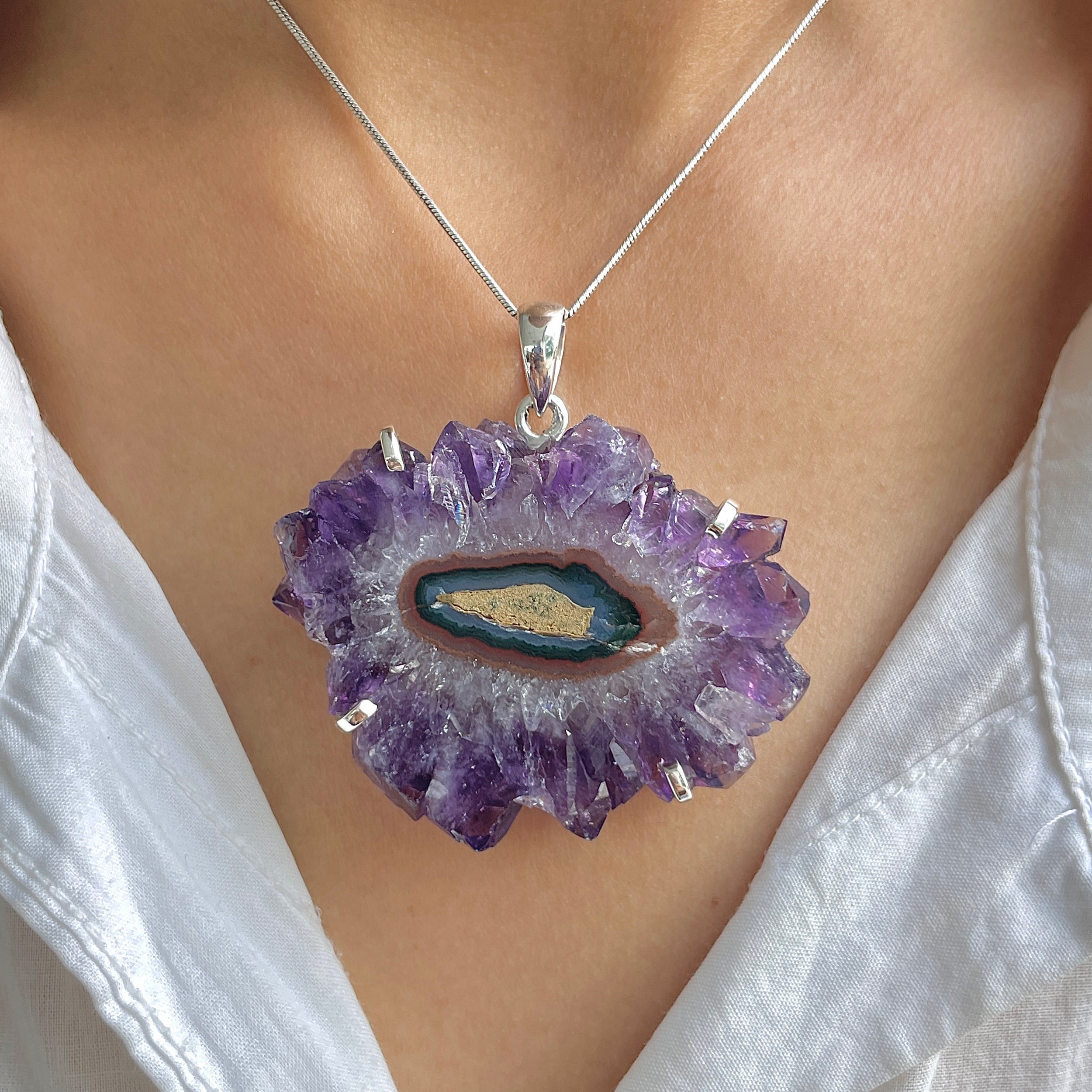 Amethyst Stalactite Pendant-(ASL-P-101.)