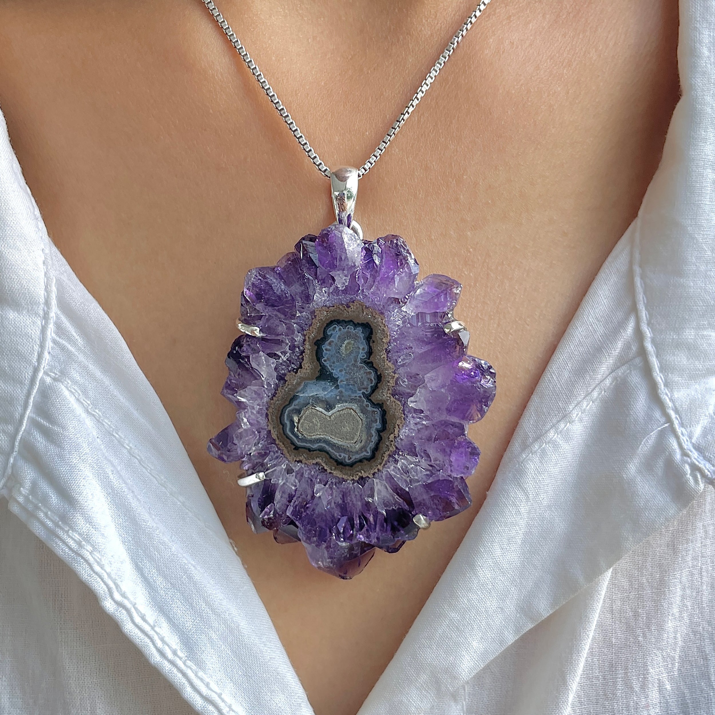 Amethyst Stalactite Pendant-(ASL-P-103.)