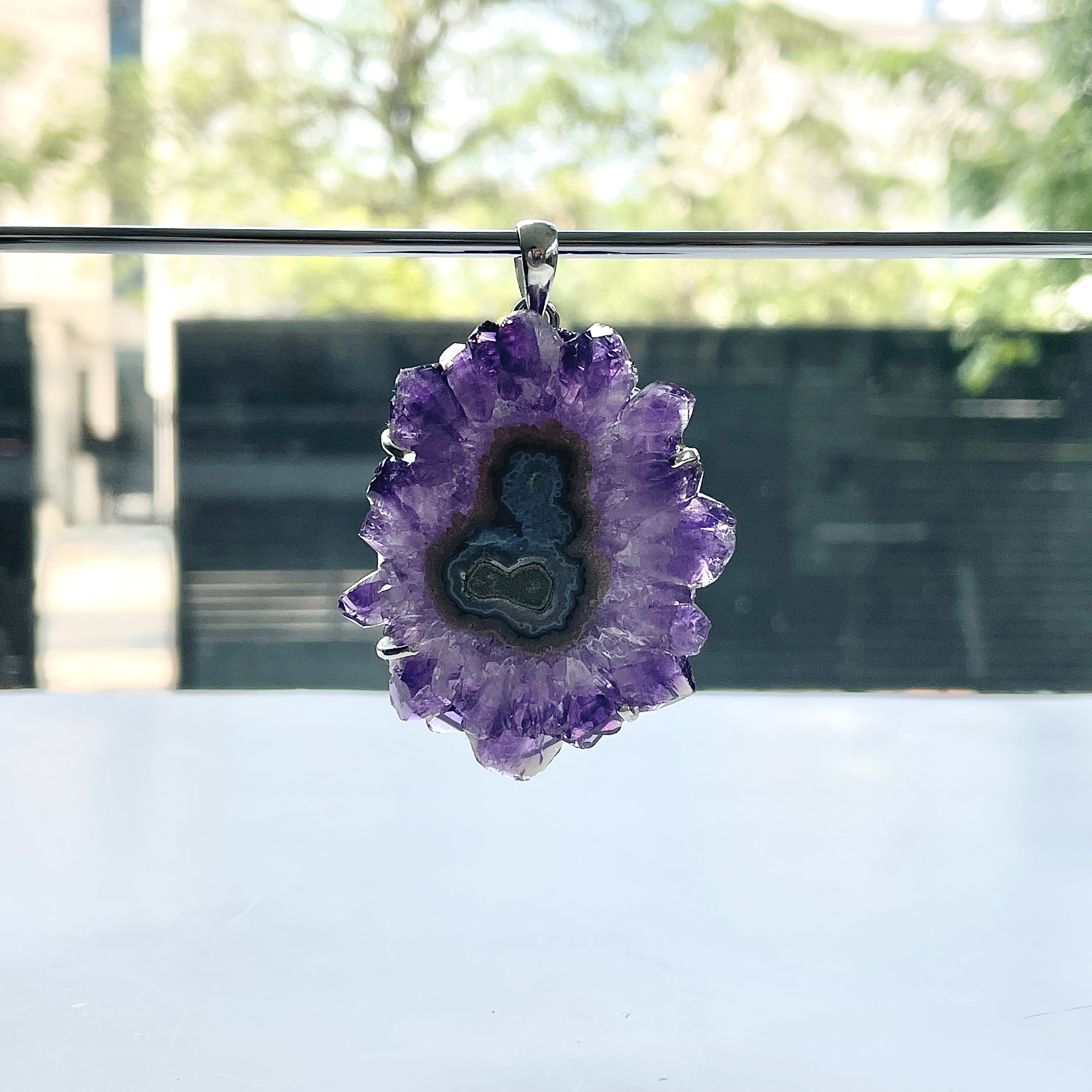 Amethyst Stalactite Pendant-(ASL-P-103.)