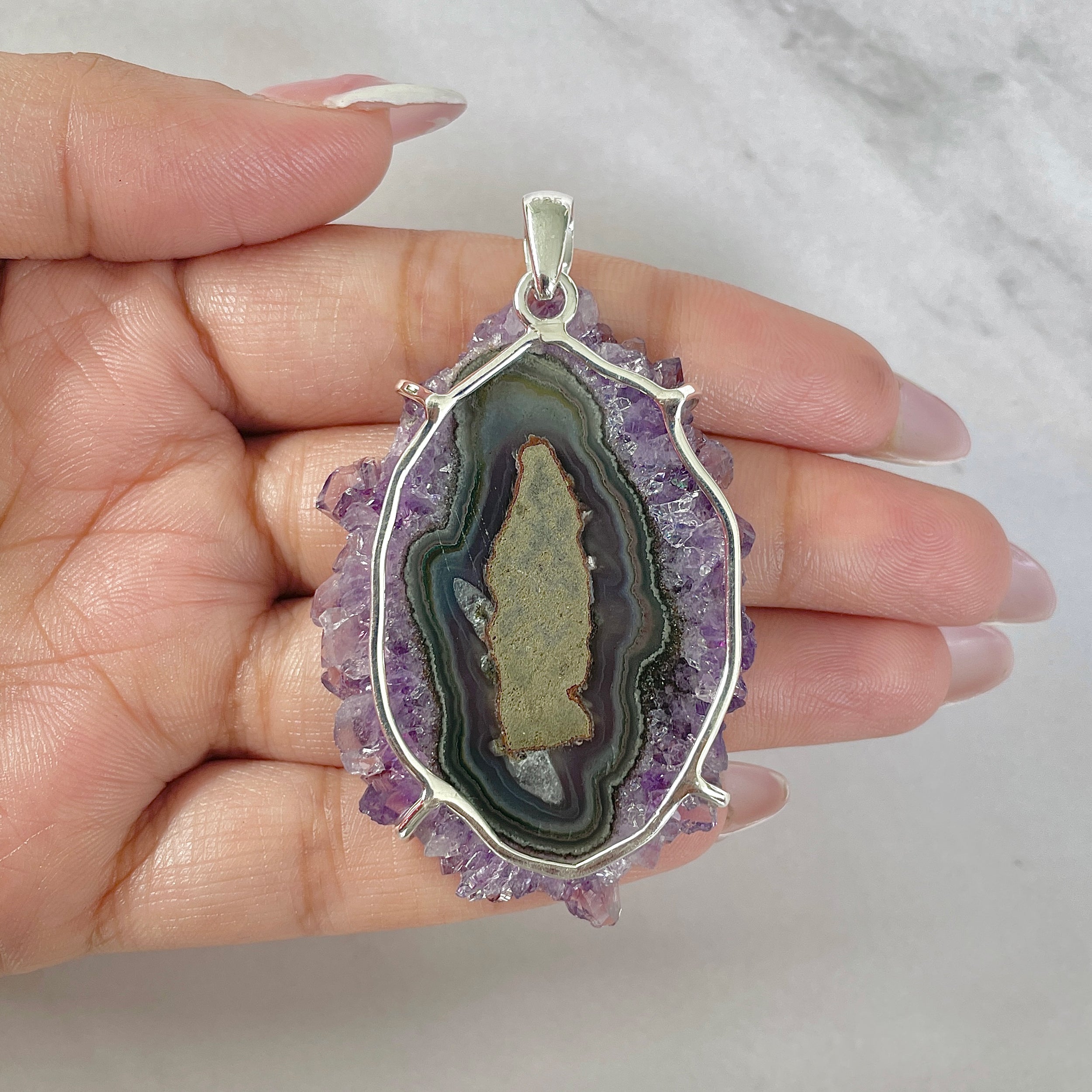 Amethyst Stalactite Pendant-(ASL-P-104.)