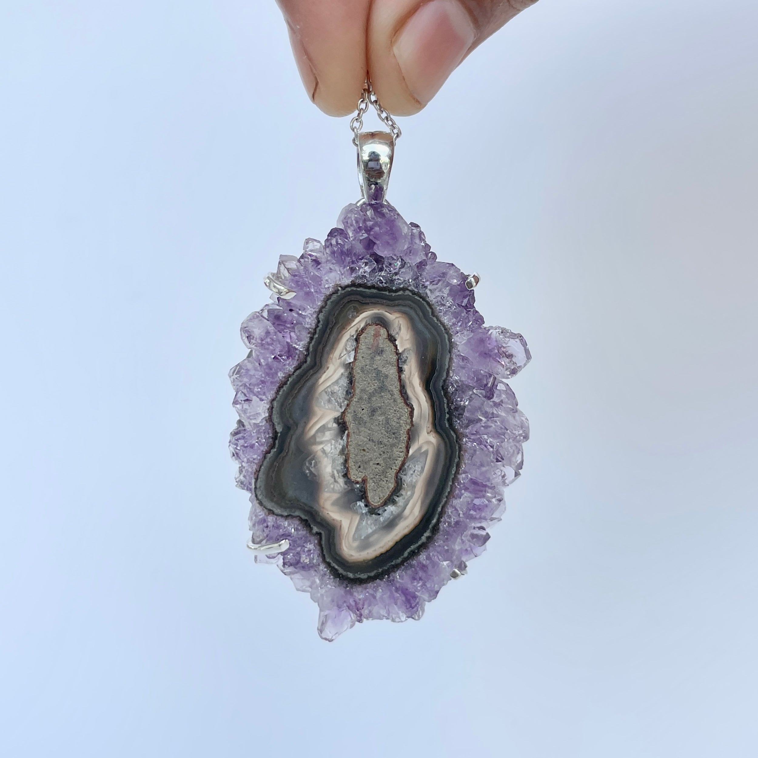 Amethyst Stalactite Pendant-(ASL-P-104.)