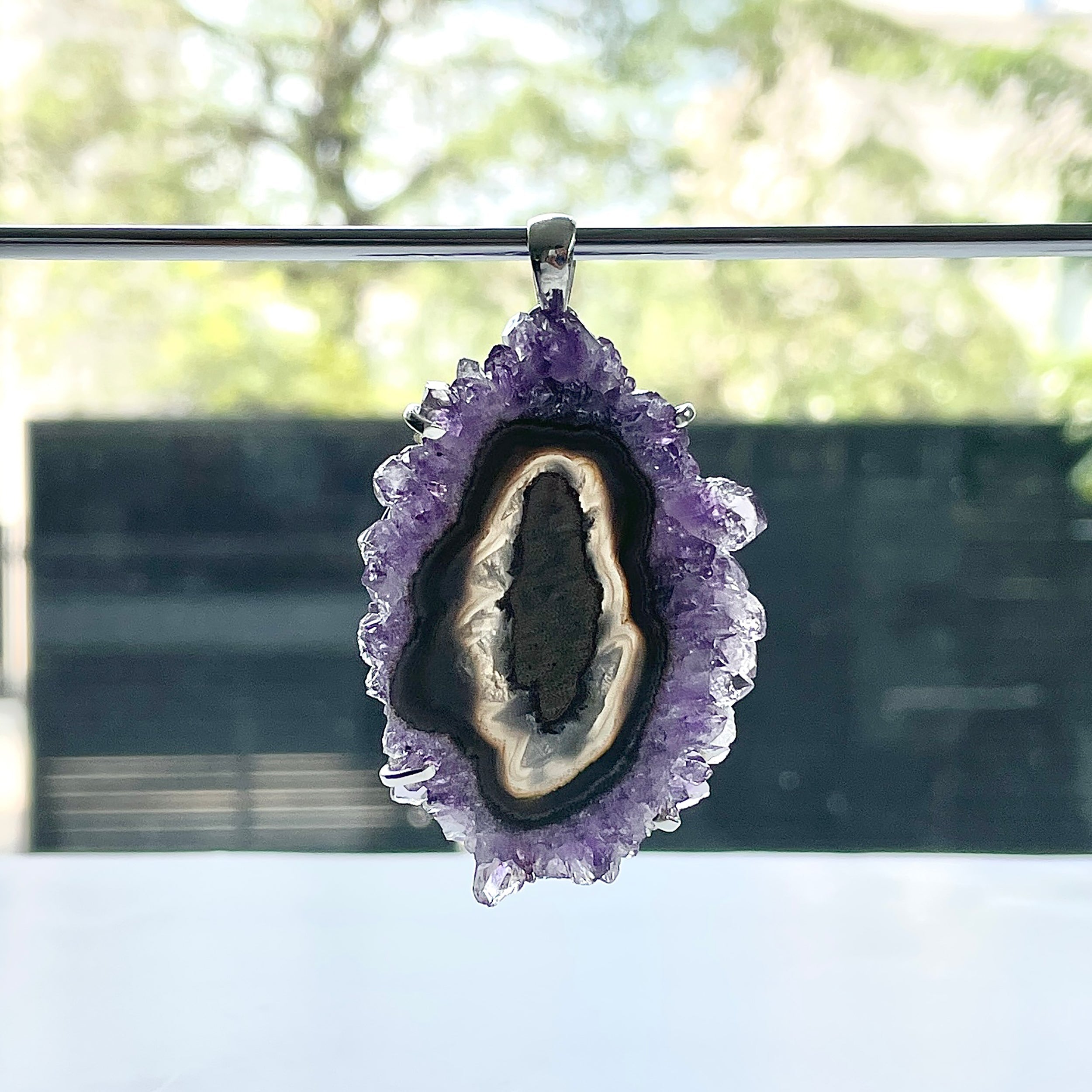 Amethyst Stalactite Pendant-(ASL-P-104.)