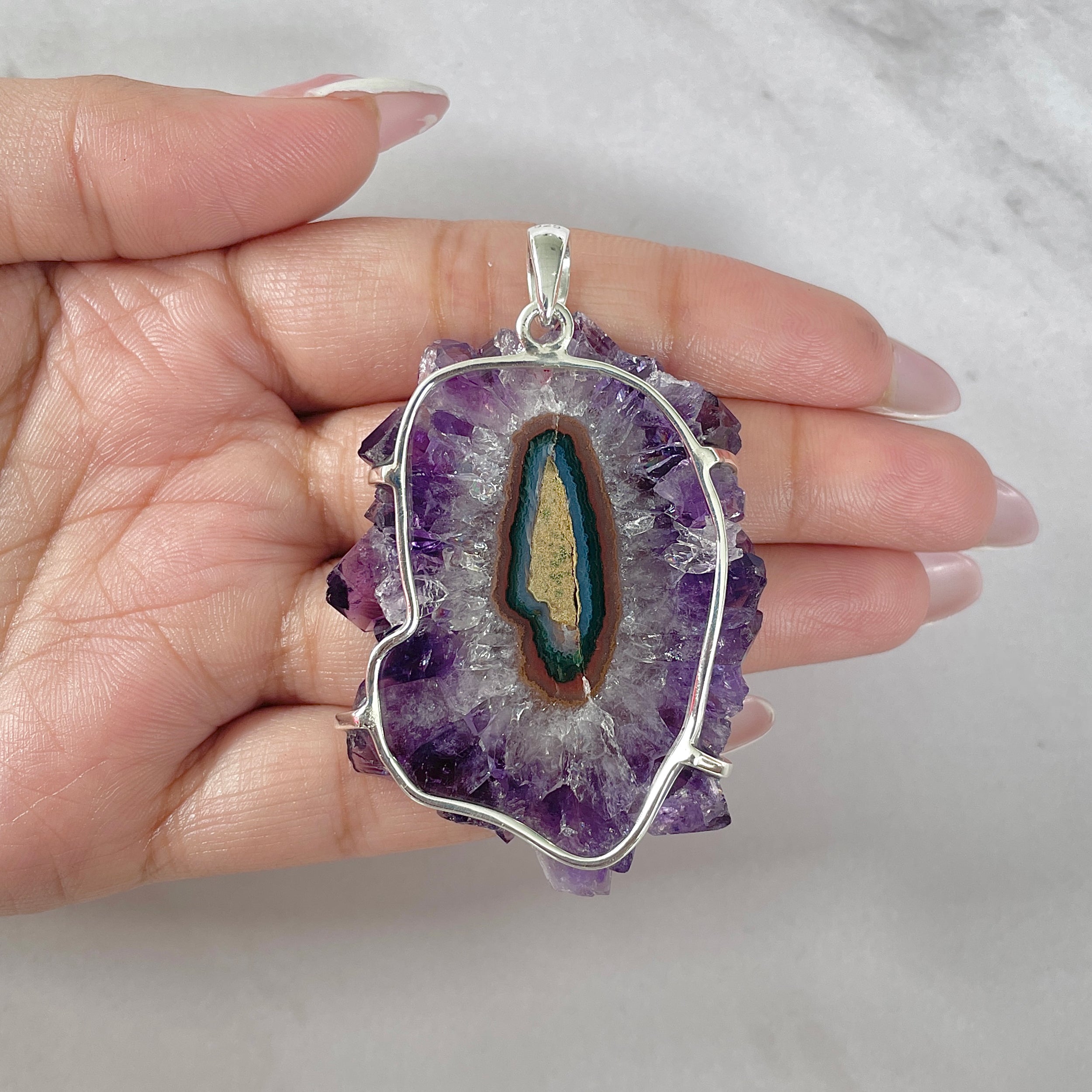 Amethyst Stalactite Pendant-(ASL-P-105.)