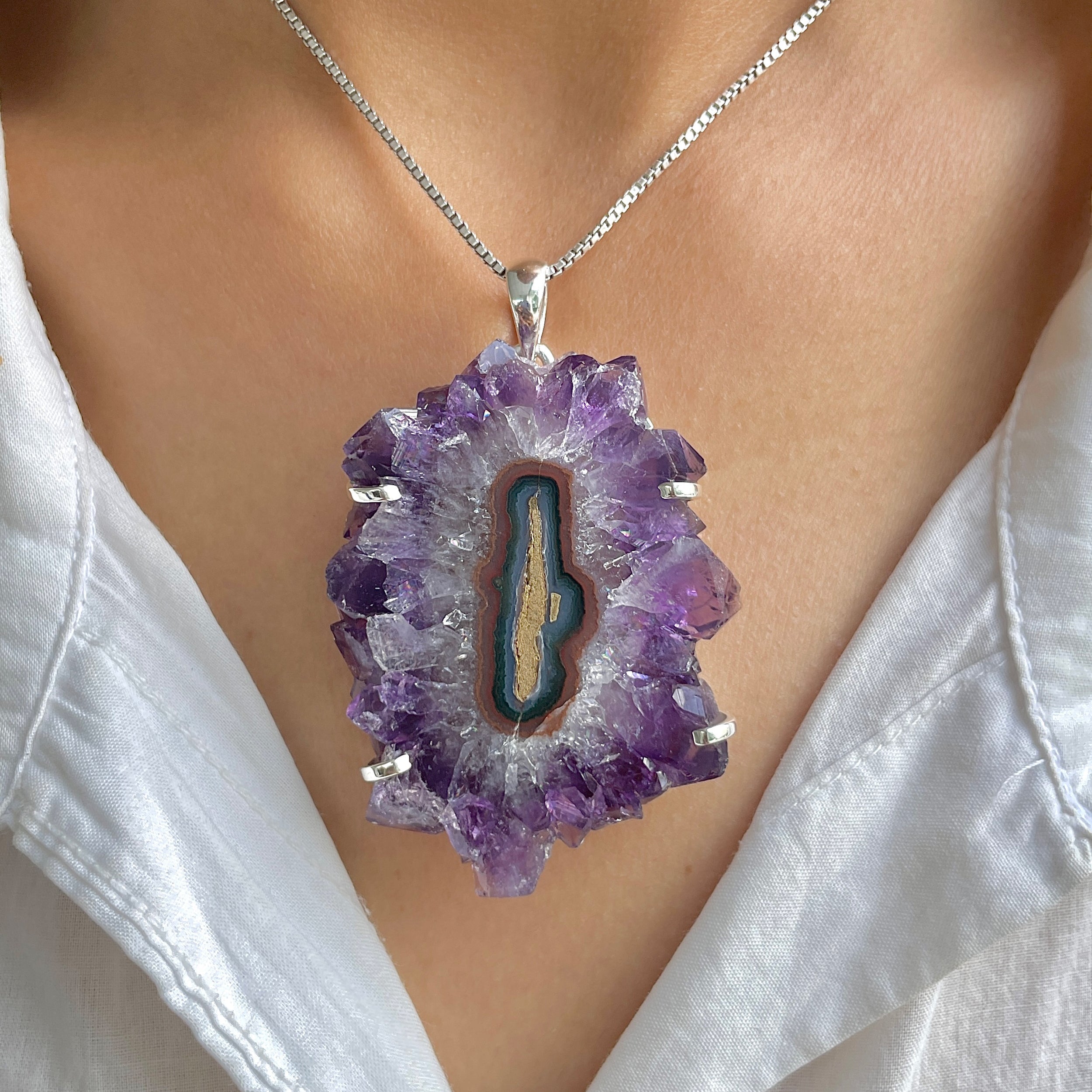 Amethyst Stalactite Pendant-(ASL-P-105.)