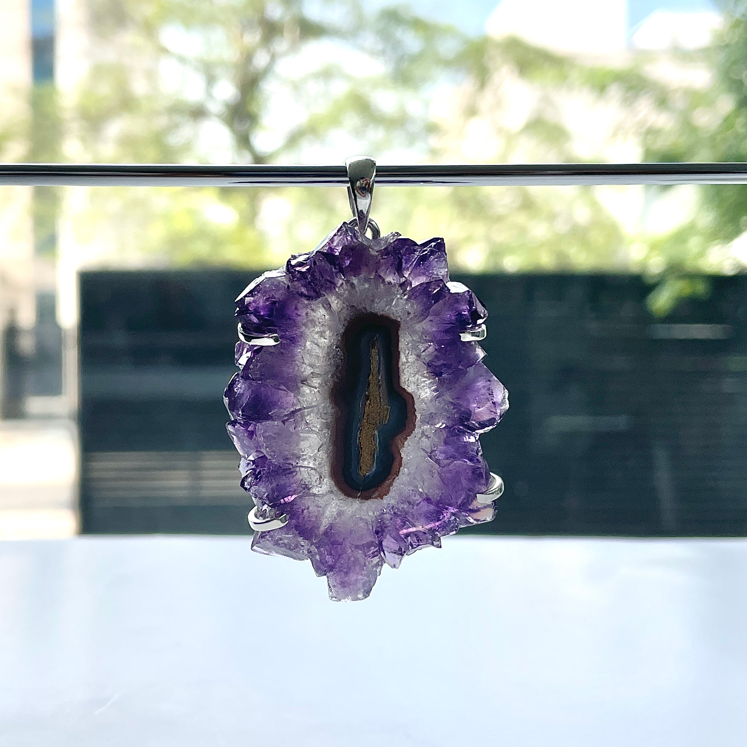 Amethyst Stalactite Pendant-(ASL-P-105.)