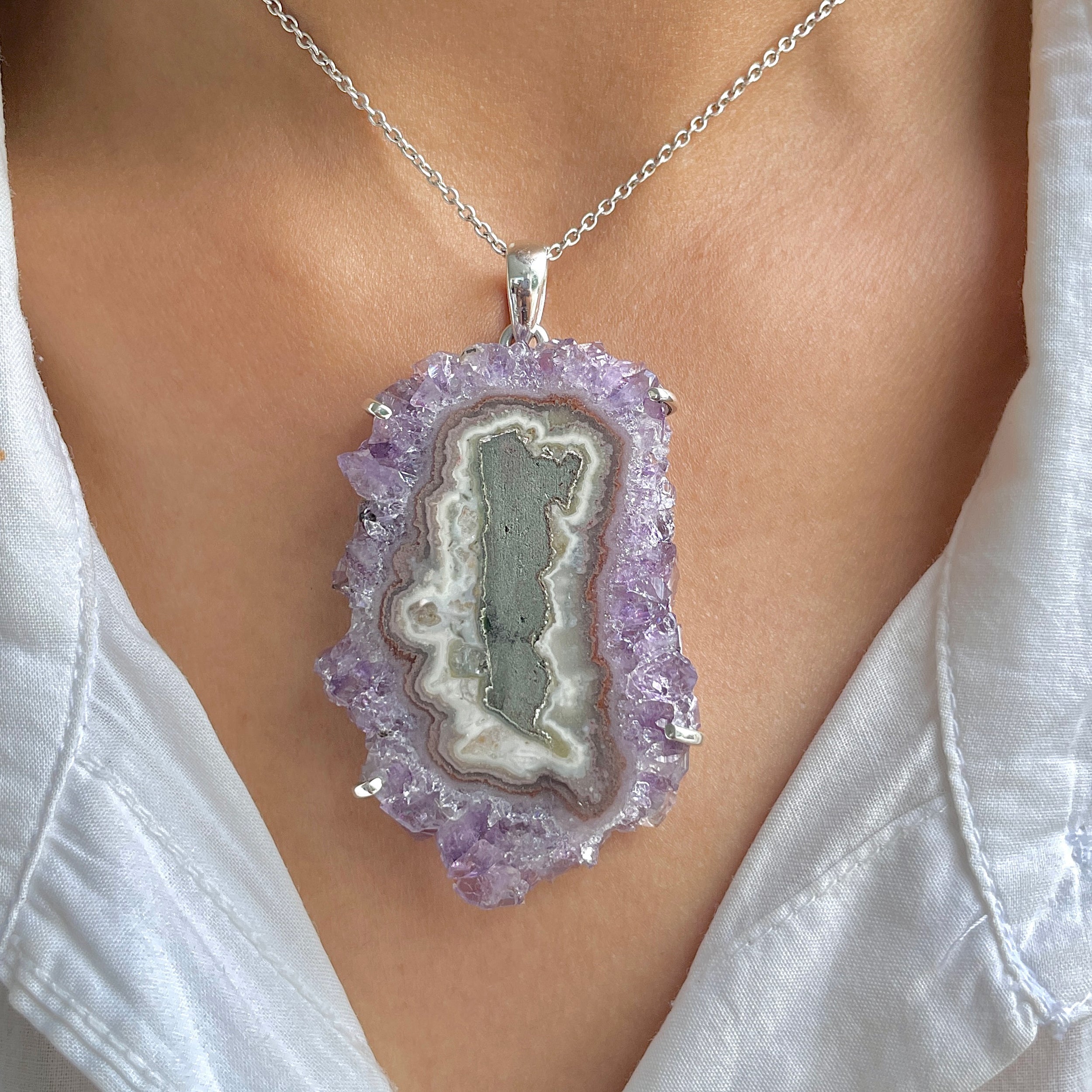 Amethyst Stalactite Pendant-(ASL-P-107.)