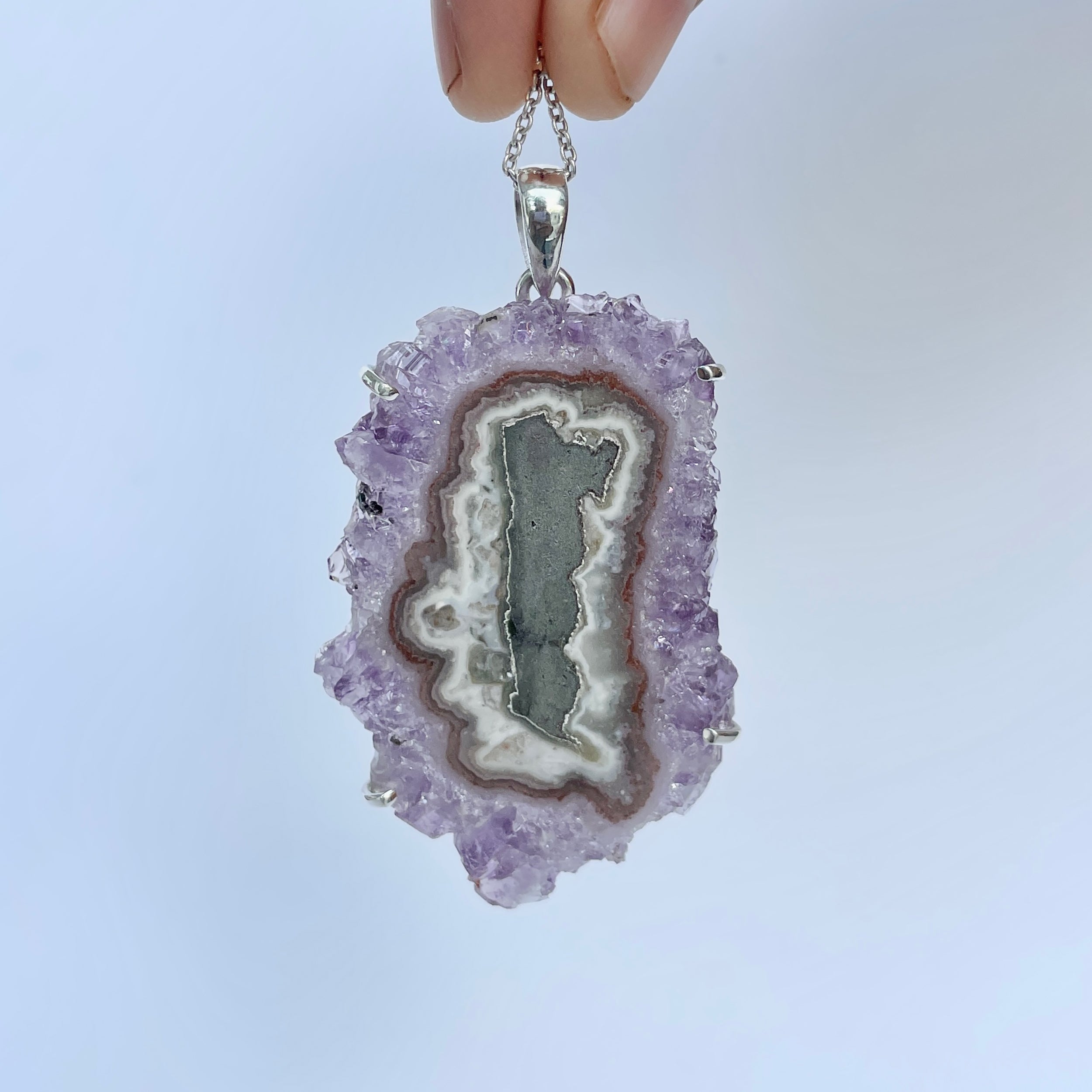 Amethyst Stalactite Pendant-(ASL-P-107.)