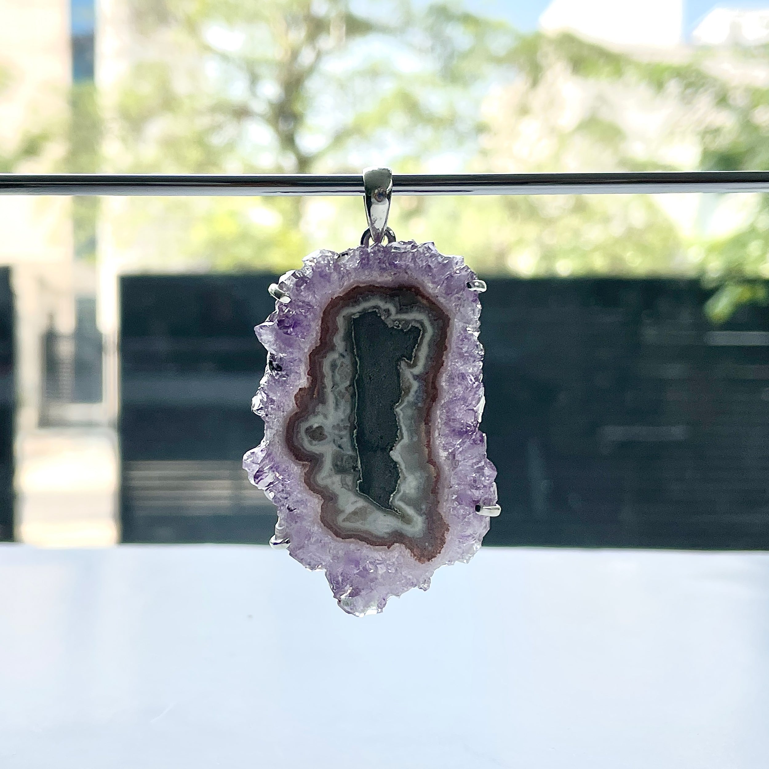 Amethyst Stalactite Pendant-(ASL-P-107.)