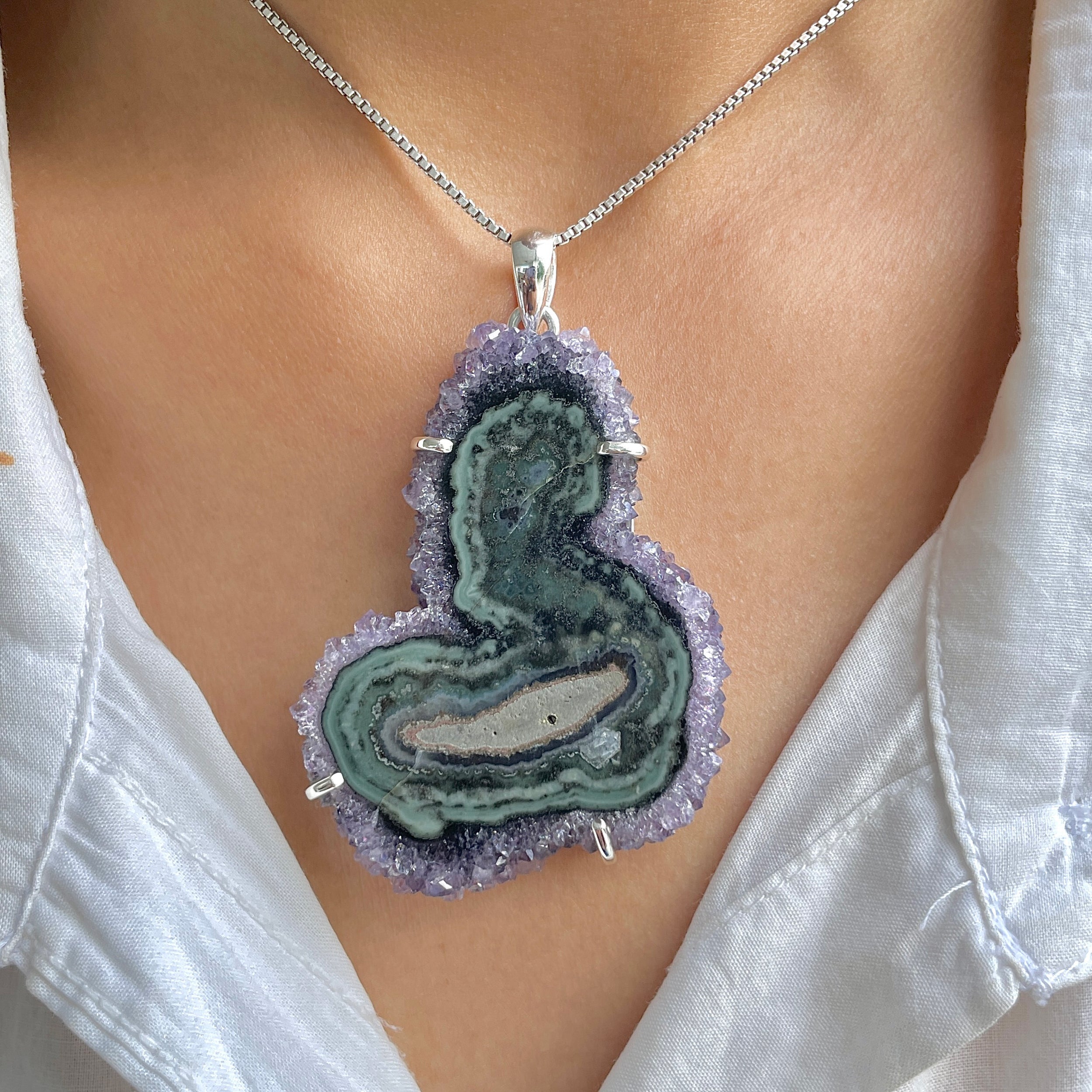 Amethyst Stalactite Pendant-(ASL-P-108.)