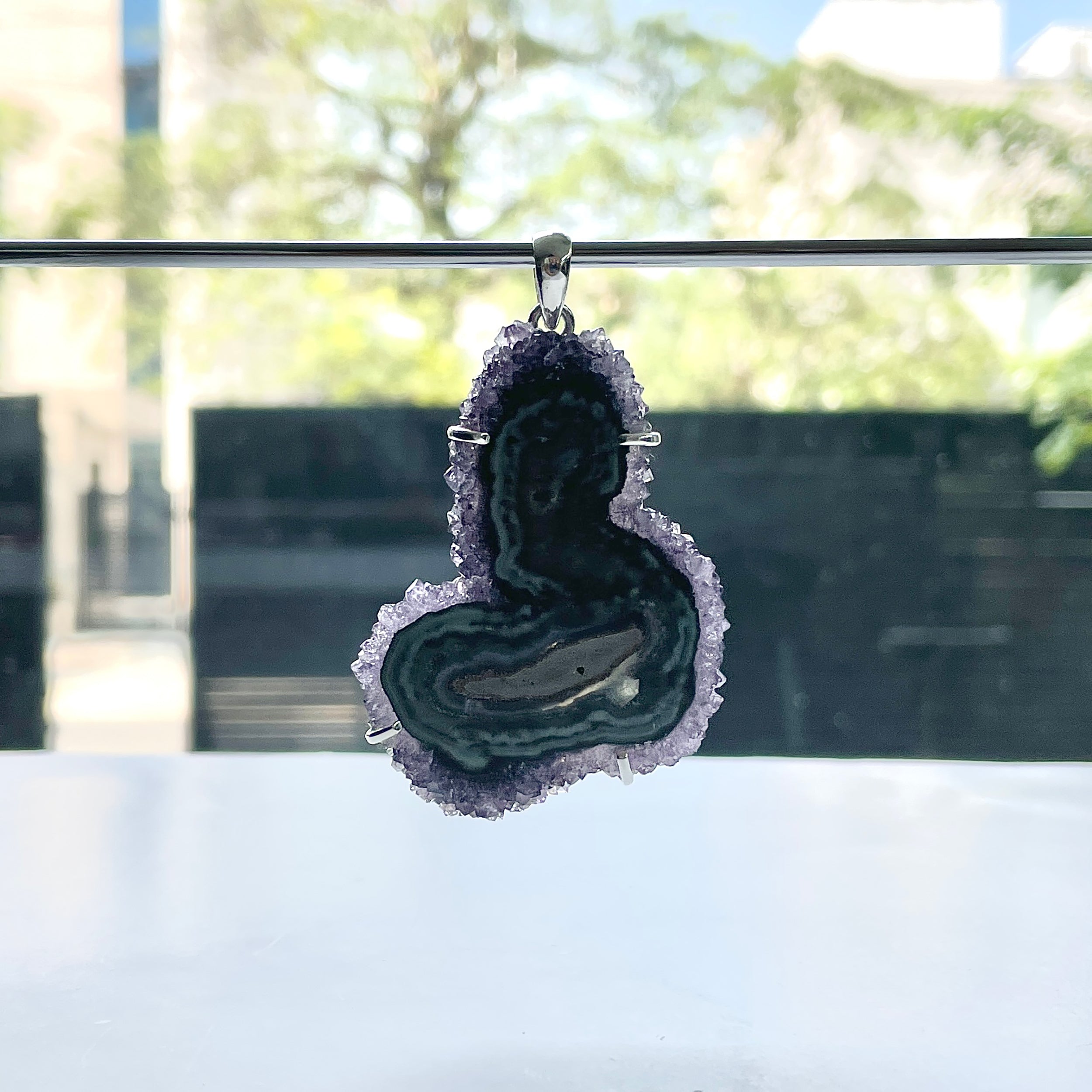 Amethyst Stalactite Pendant-(ASL-P-108.)