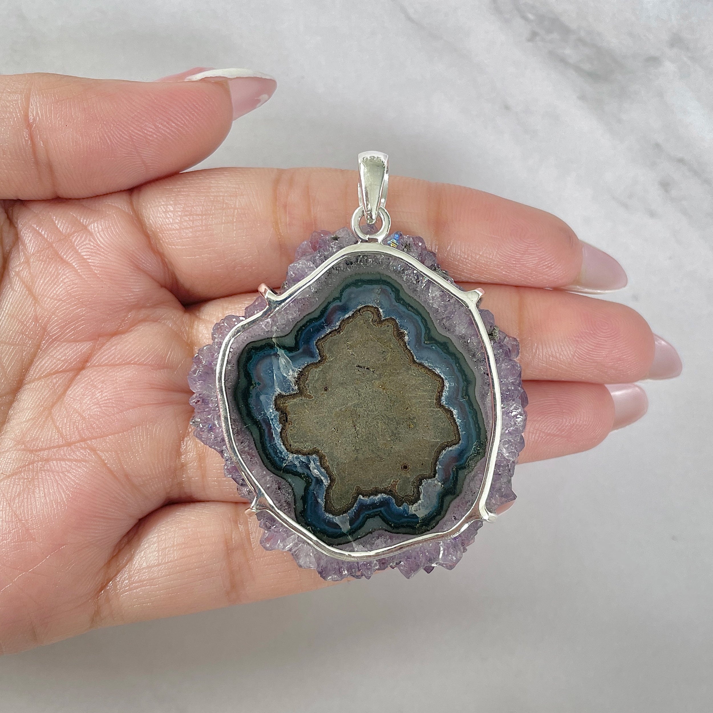 Amethyst Stalactite Pendant-(ASL-P-109.)
