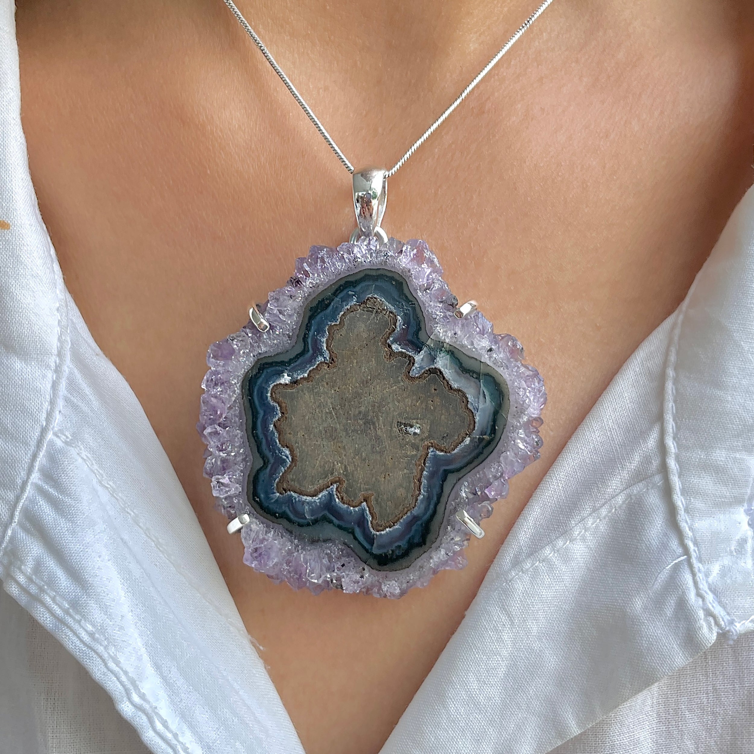 Amethyst Stalactite Pendant-(ASL-P-109.)