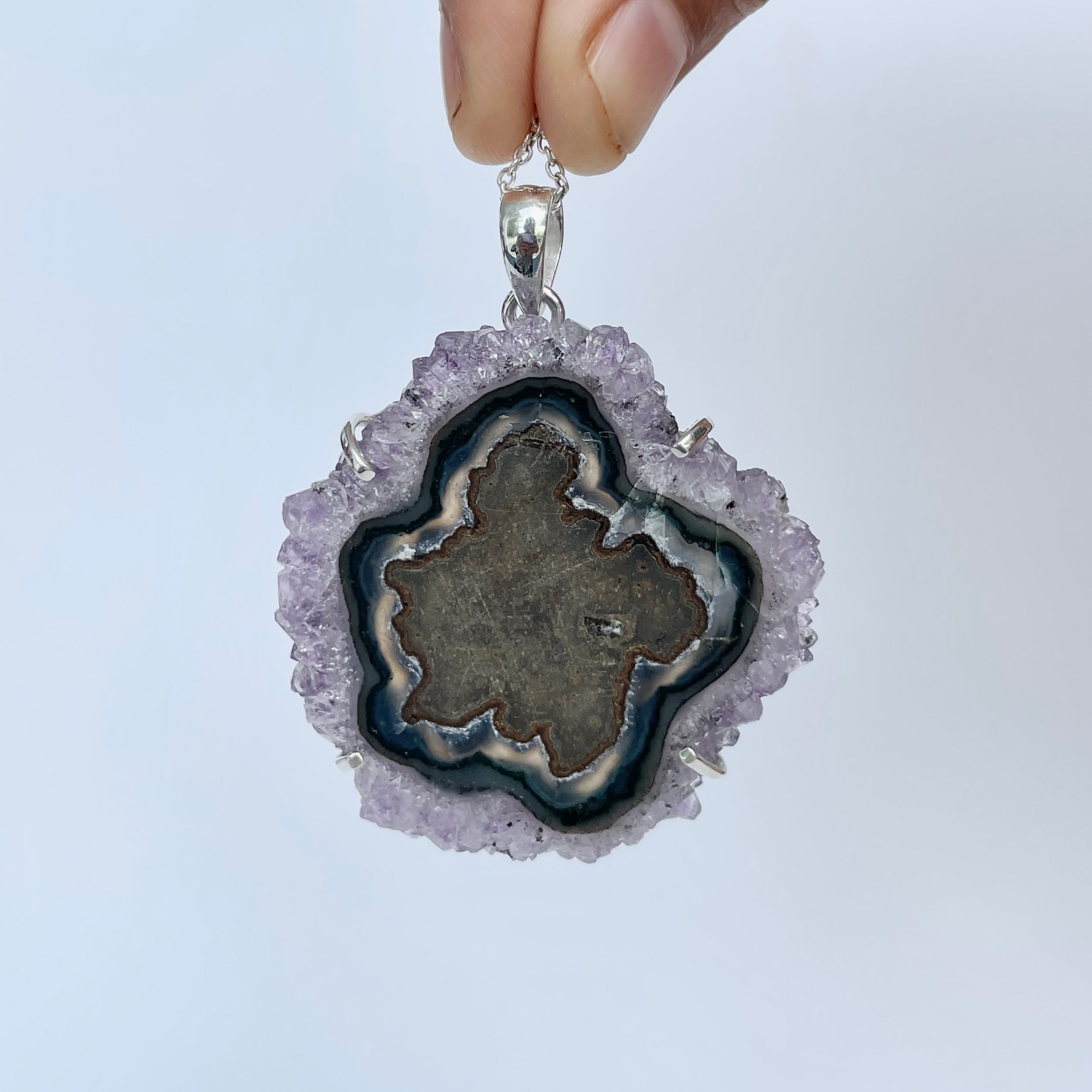 Amethyst Stalactite Pendant-(ASL-P-109.)