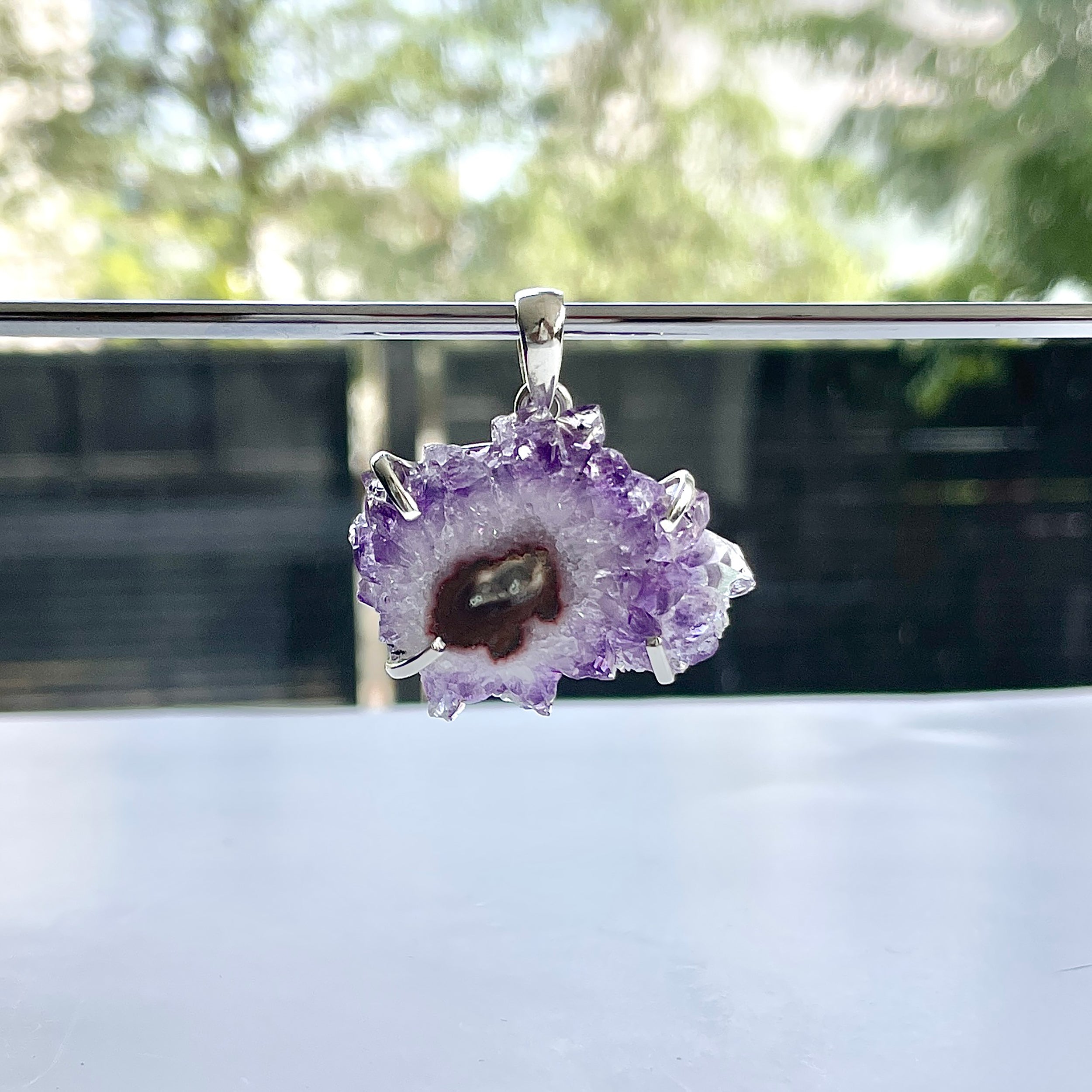 Amethyst Stalactite Pendant-(ASL-P-11.)
