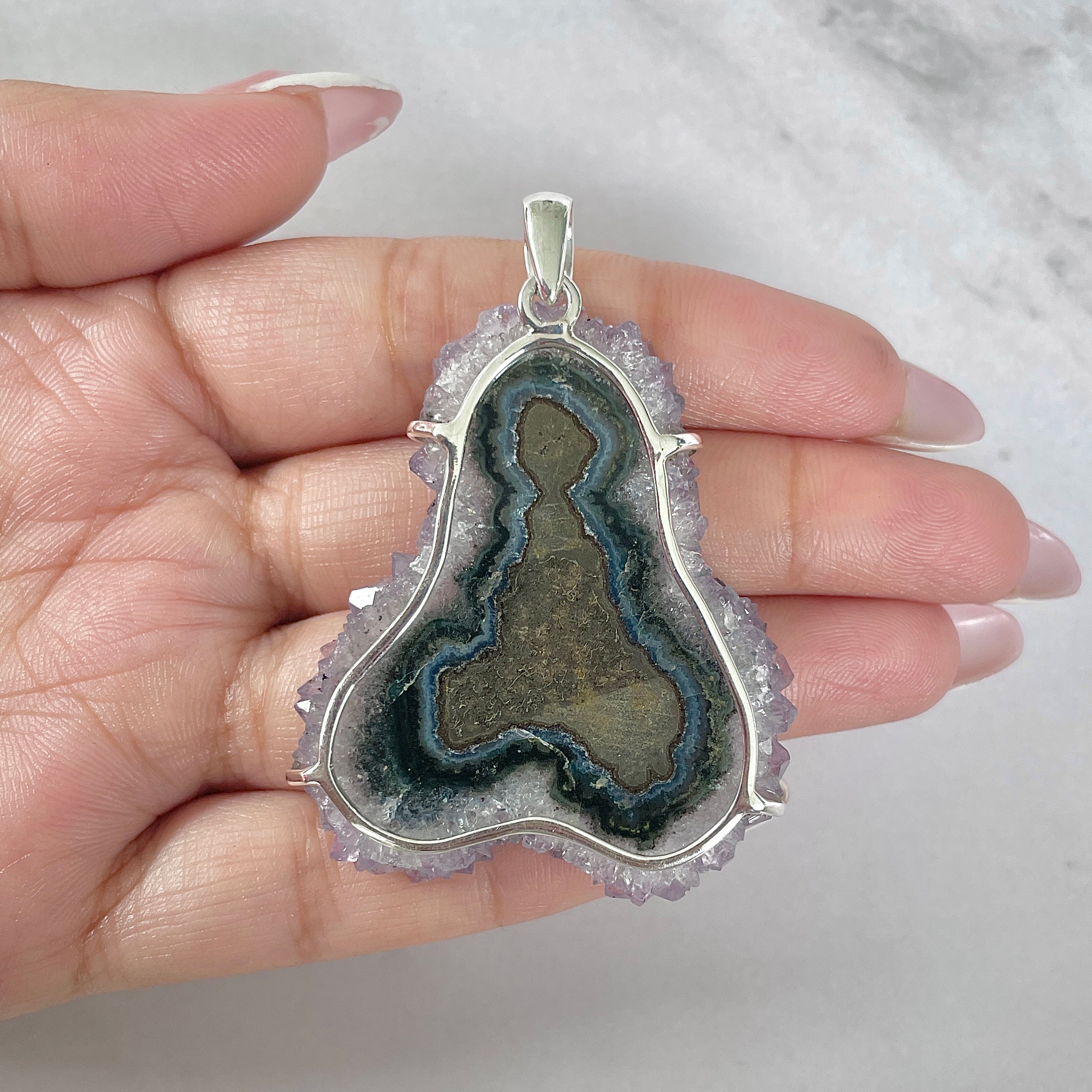 Amethyst Stalactite Pendant-(ASL-P-110.)