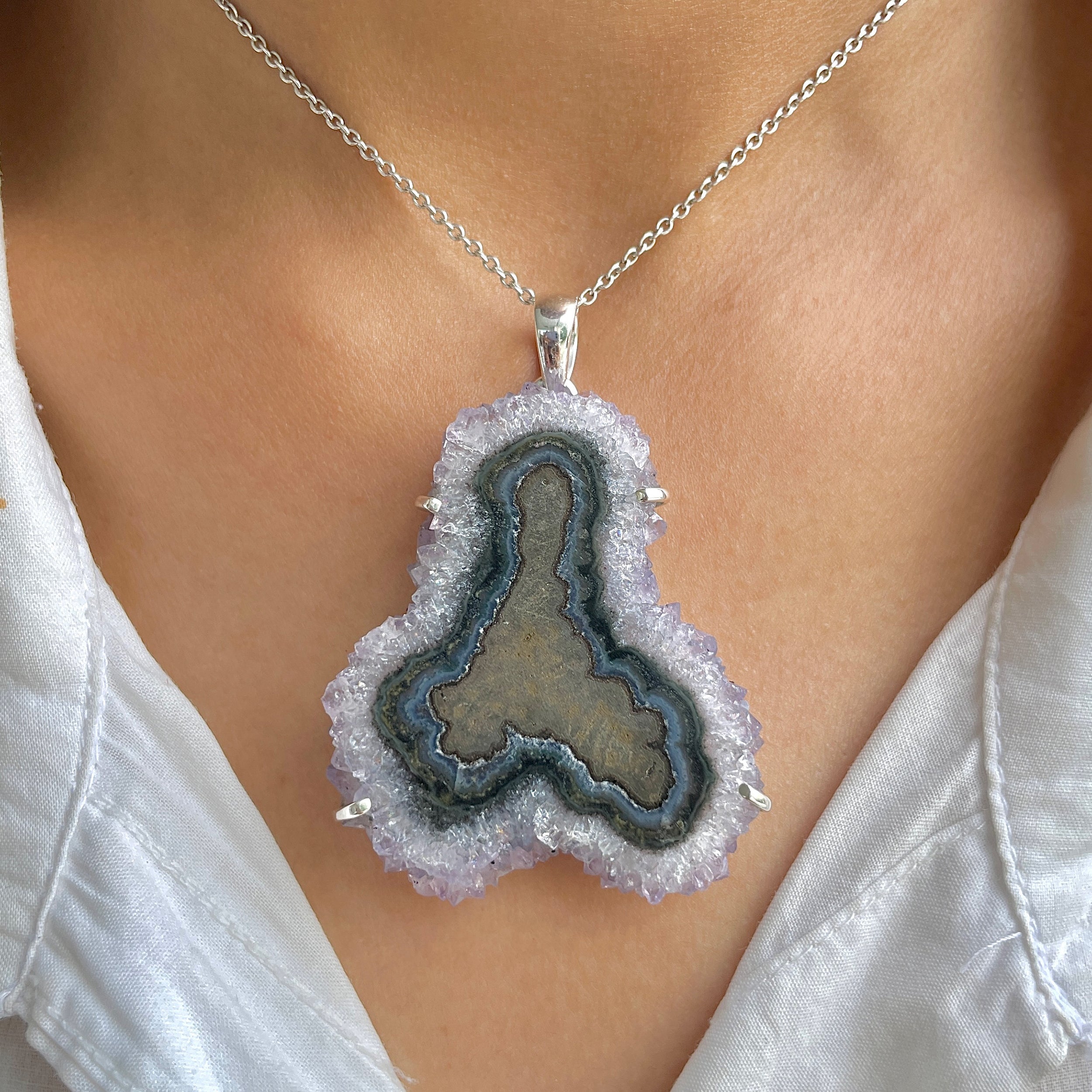 Amethyst Stalactite Pendant-(ASL-P-110.)