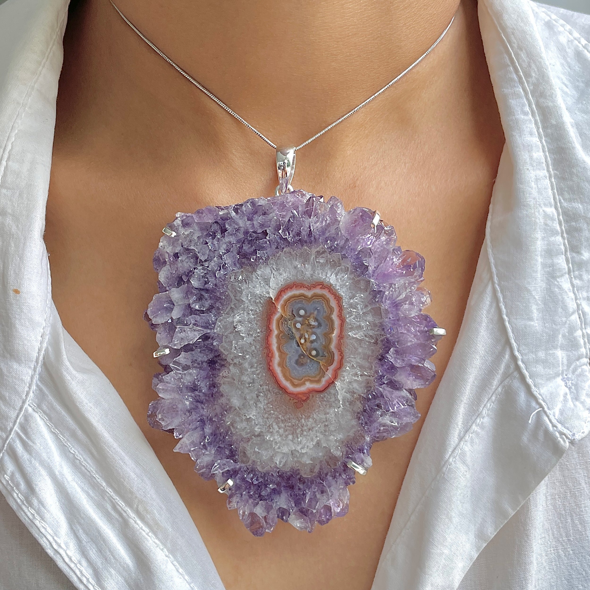 Amethyst Stalactite Pendant-(ASL-P-111.)