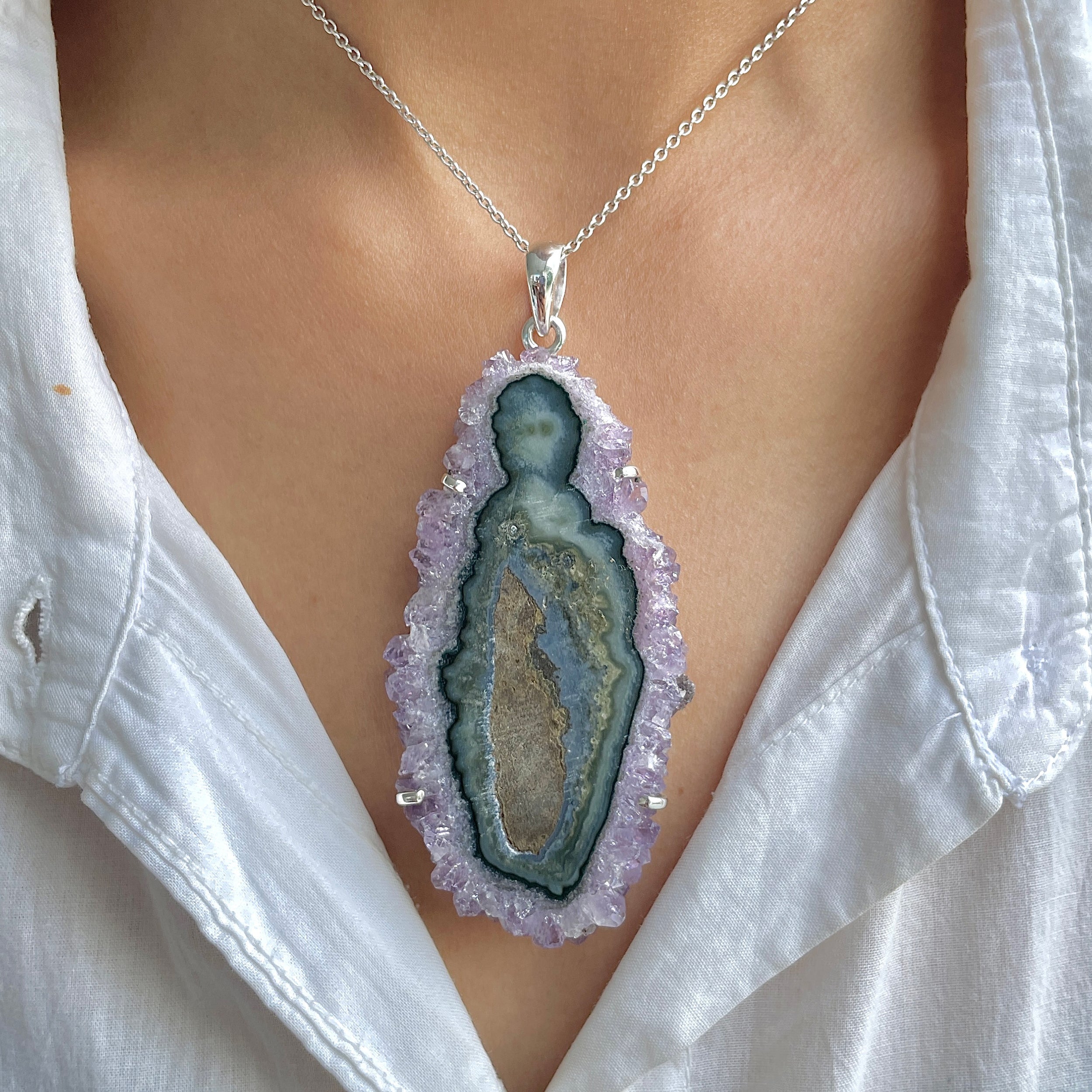 Amethyst Stalactite Pendant-(ASL-P-112.)