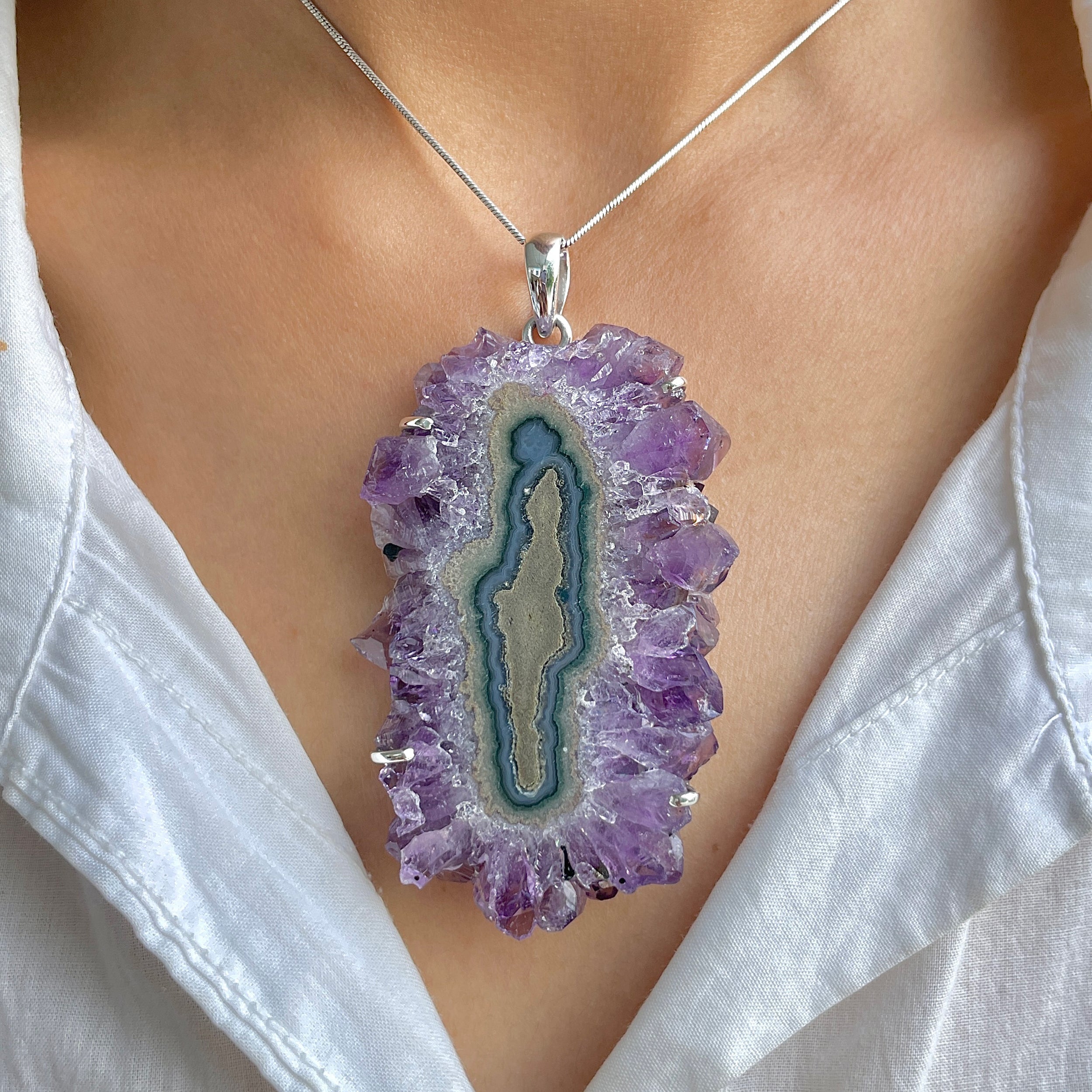 Amethyst Stalactite Pendant-(ASL-P-114.)