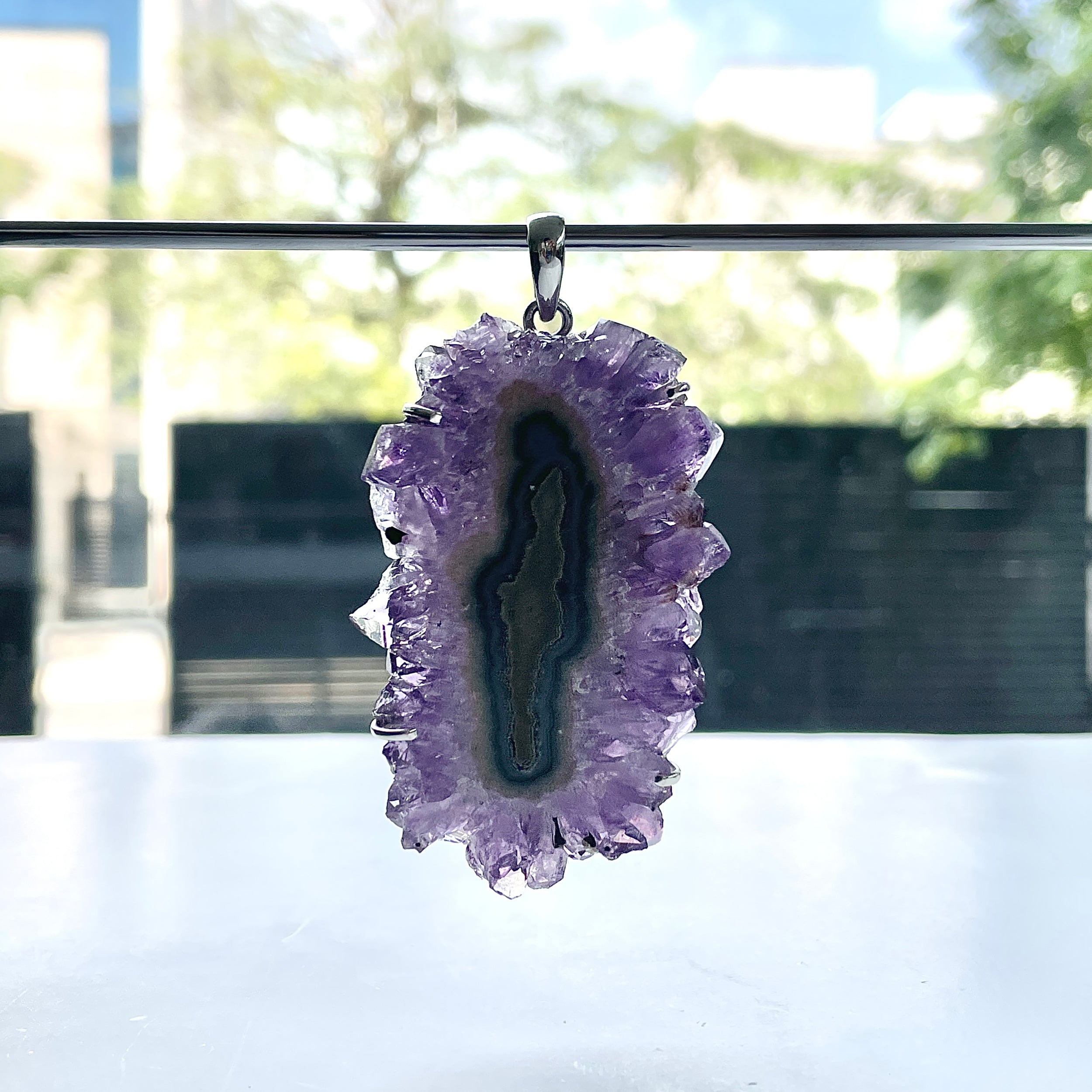 Amethyst Stalactite Pendant-(ASL-P-114.)