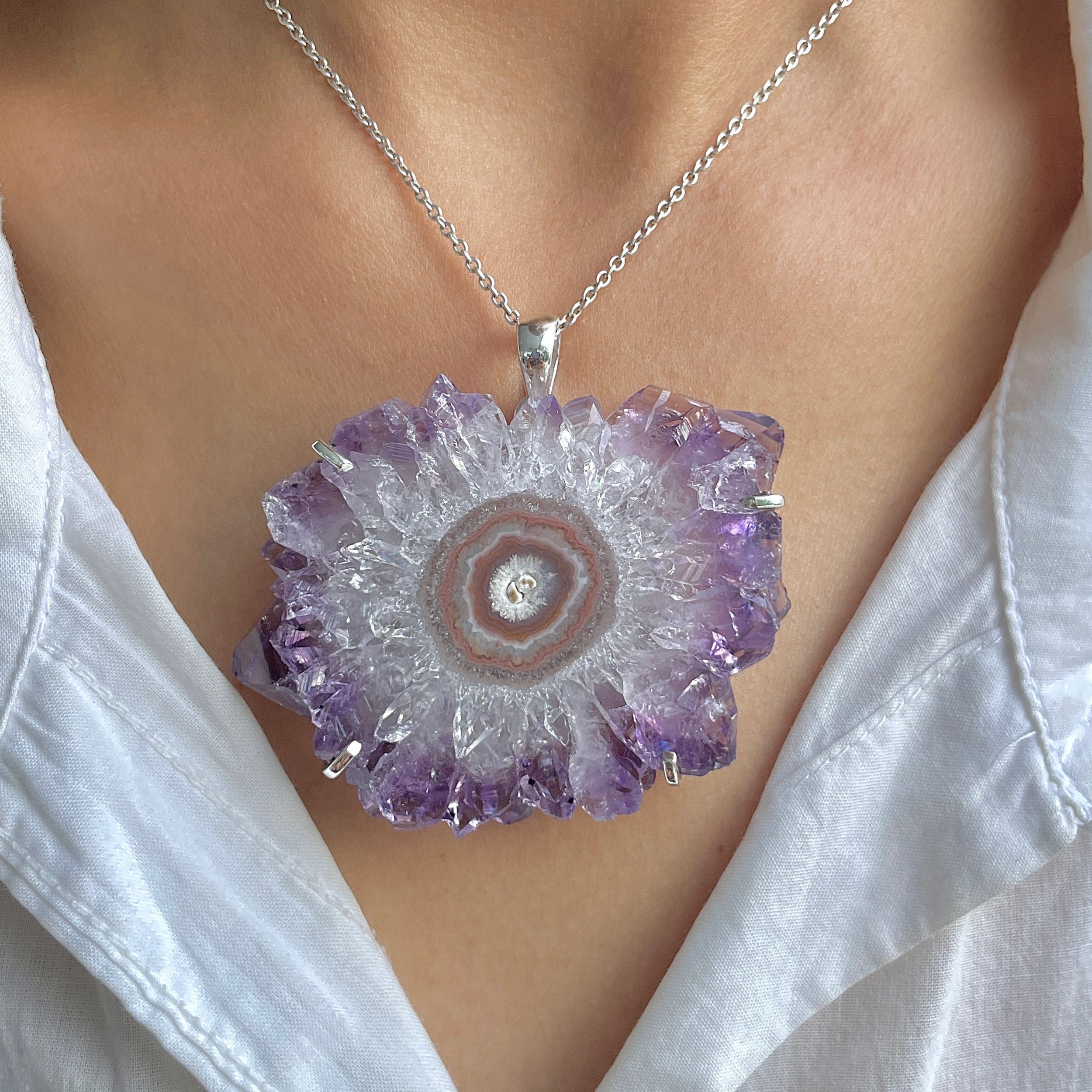 Amethyst Stalactite Pendant-(ASL-P-115.)