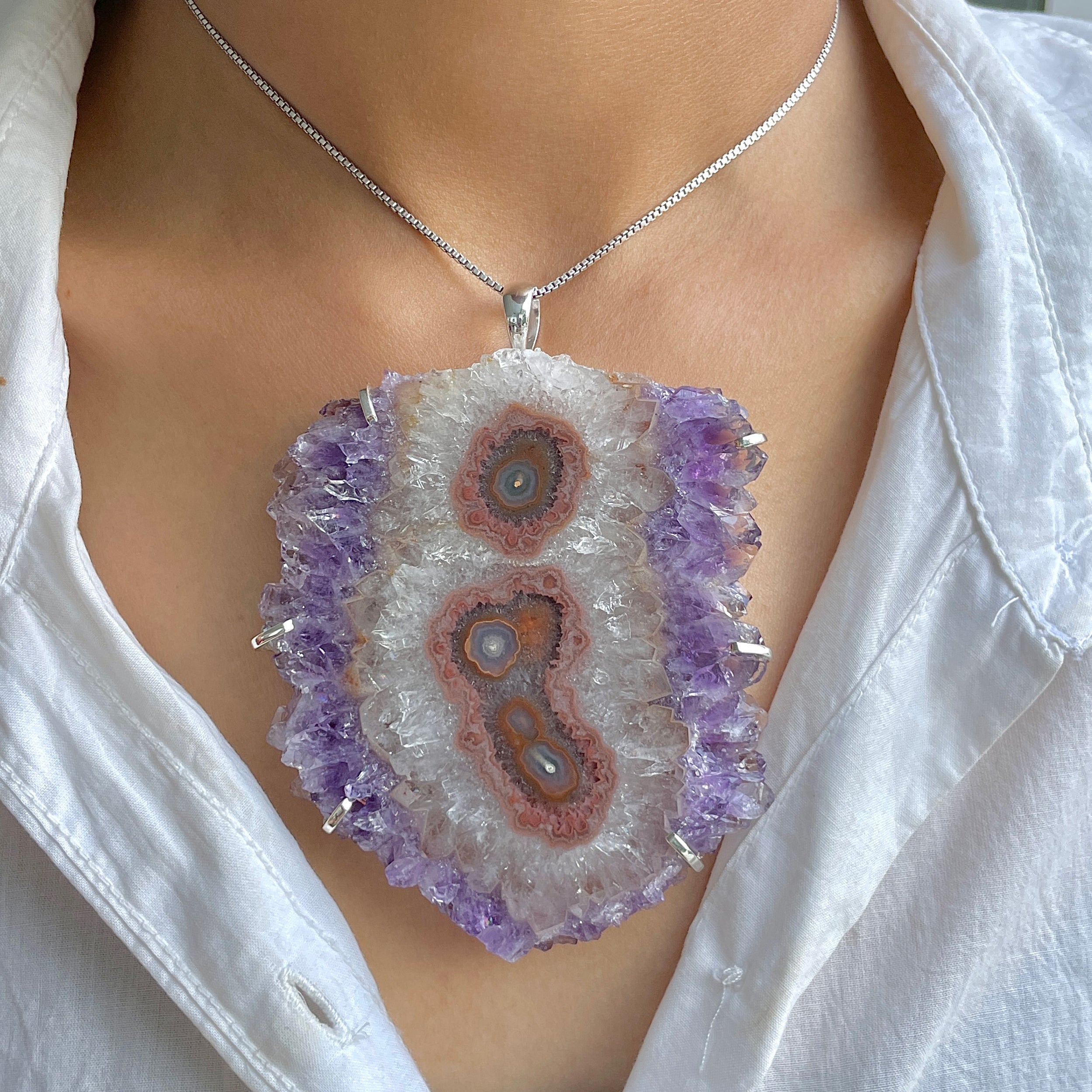 Amethyst Stalactite Pendant-(ASL-P-116.)