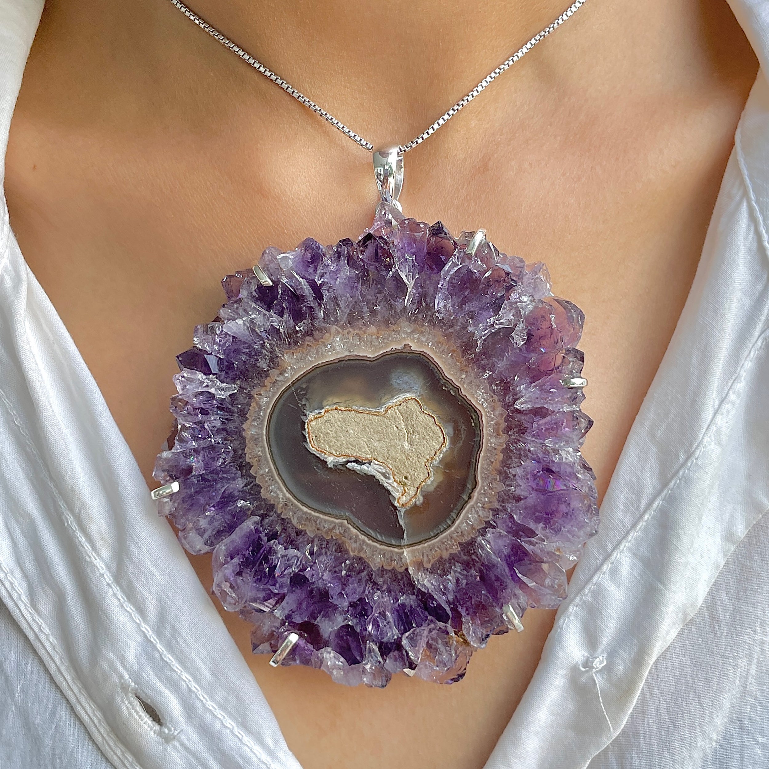 Amethyst Stalactite Pendant-(ASL-P-118.)