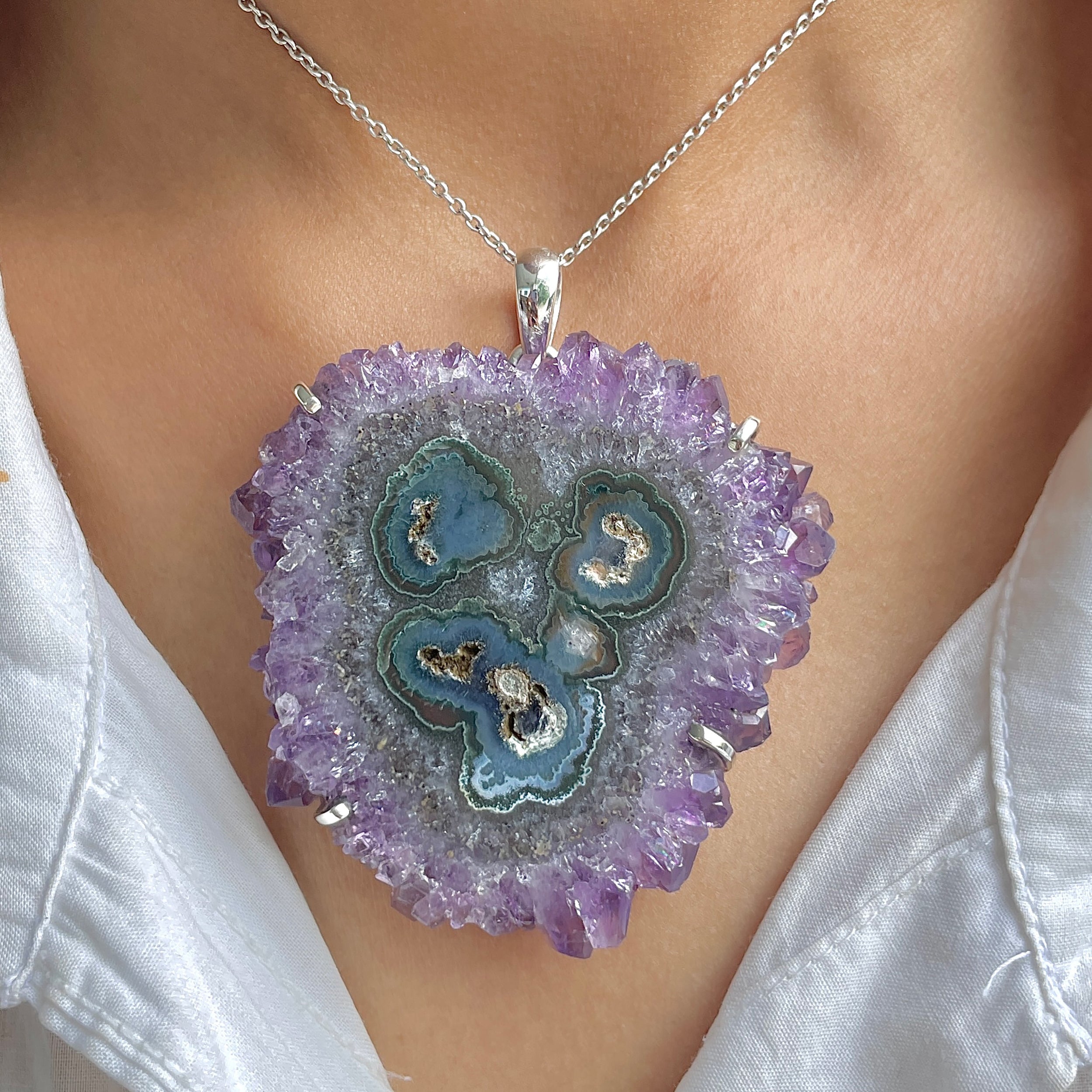 Amethyst Stalactite Pendant-(ASL-P-119.)