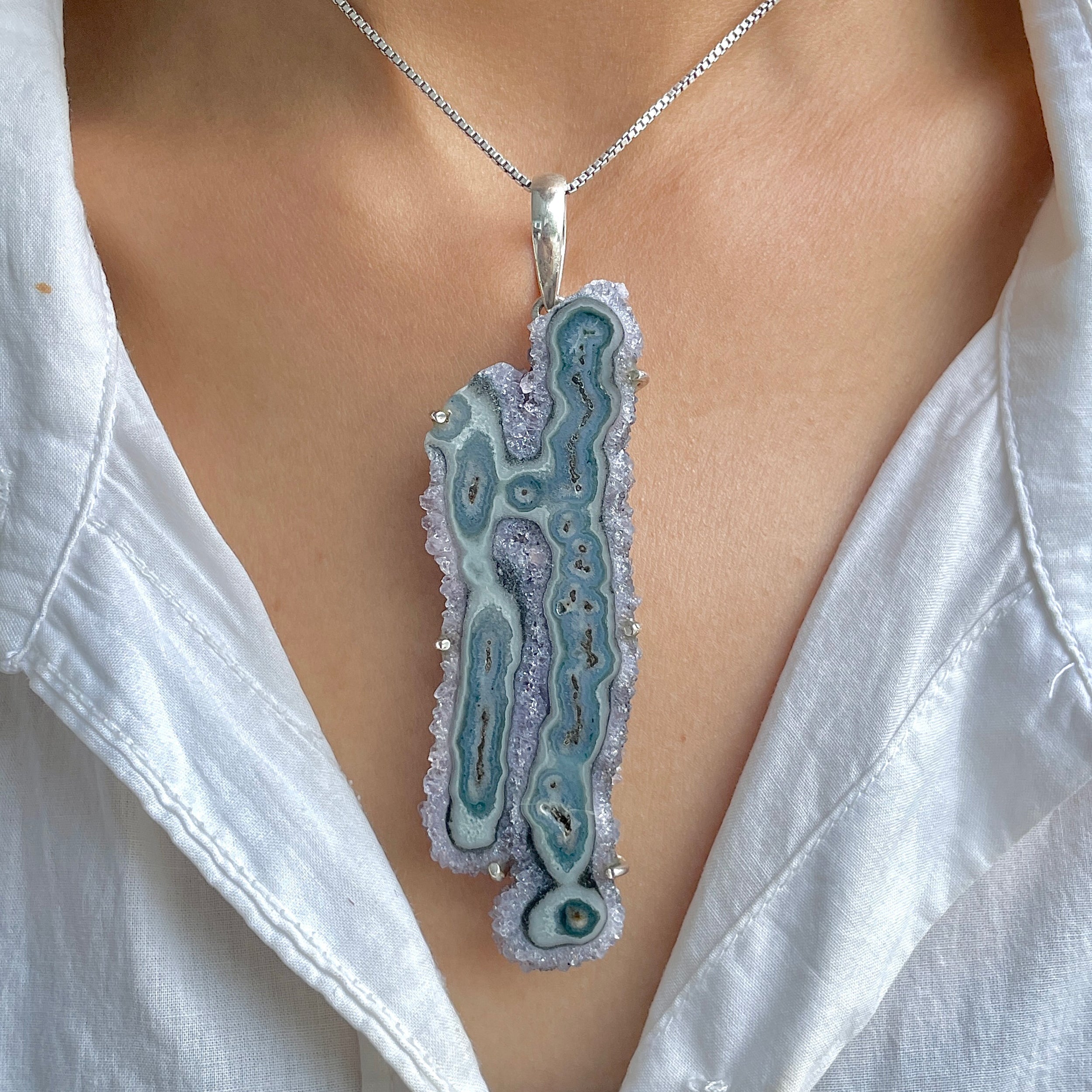 Amethyst Stalactite Pendant-(ASL-P-120.)