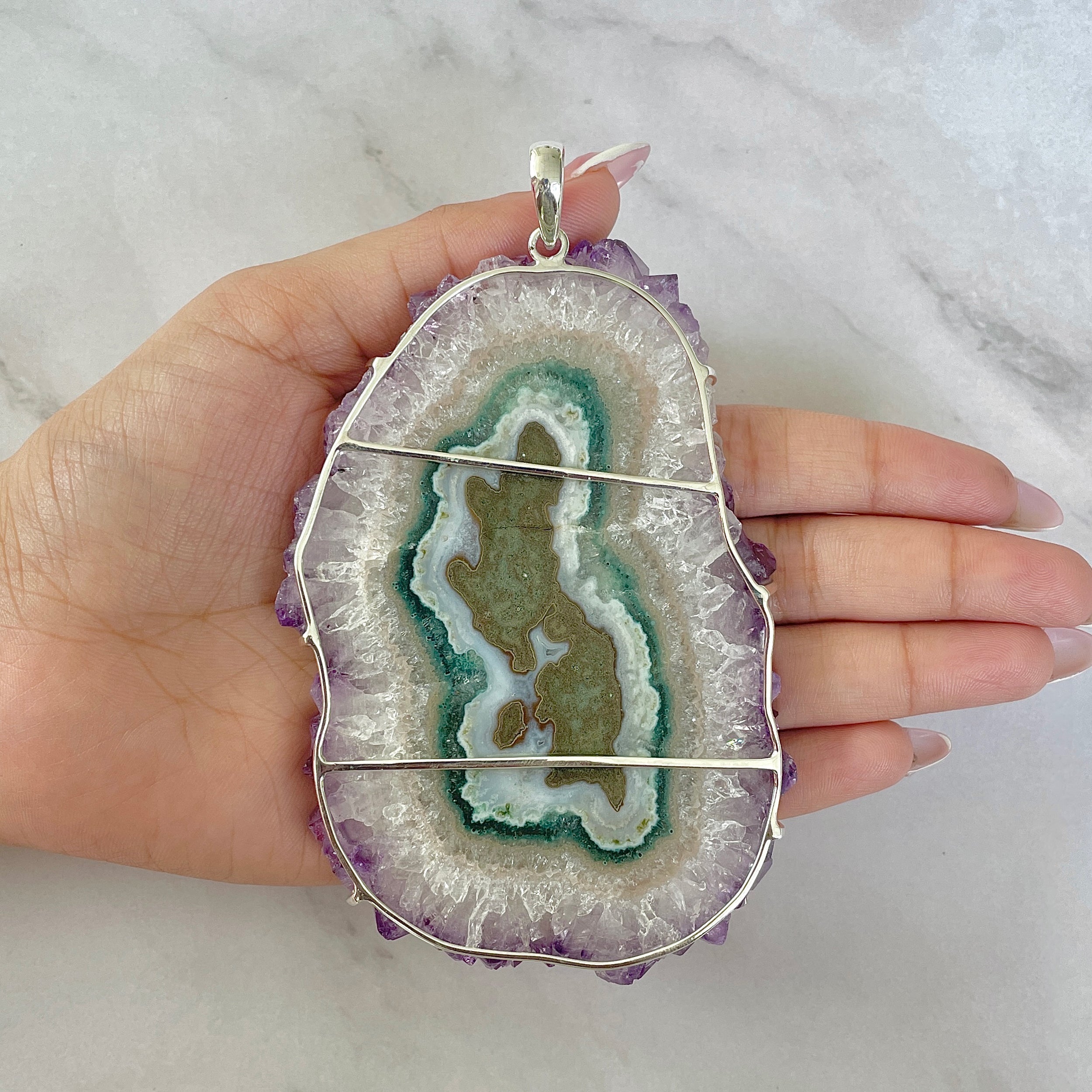 Amethyst Stalactite Pendant-(ASL-P-121.)