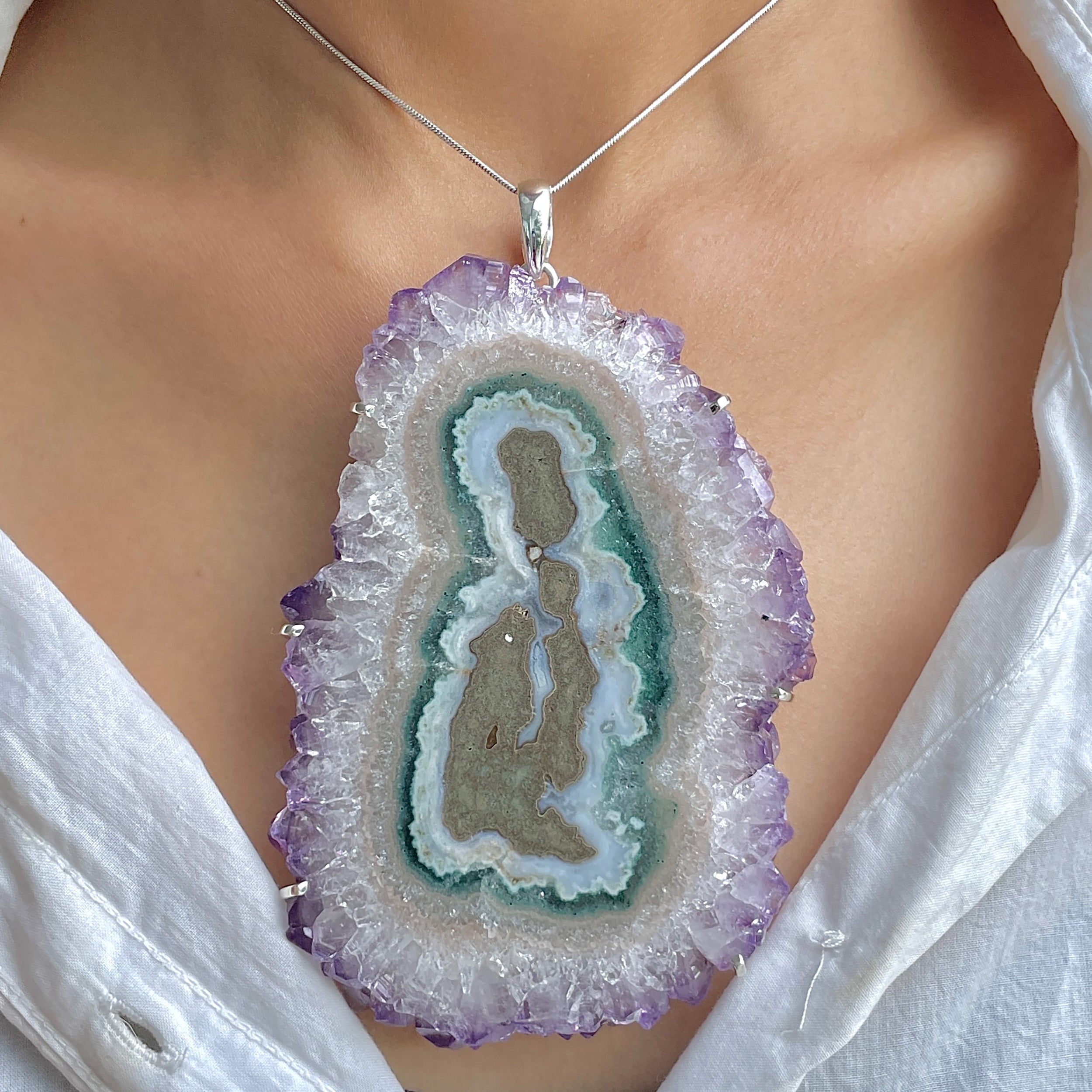 Amethyst Stalactite Pendant-(ASL-P-121.)